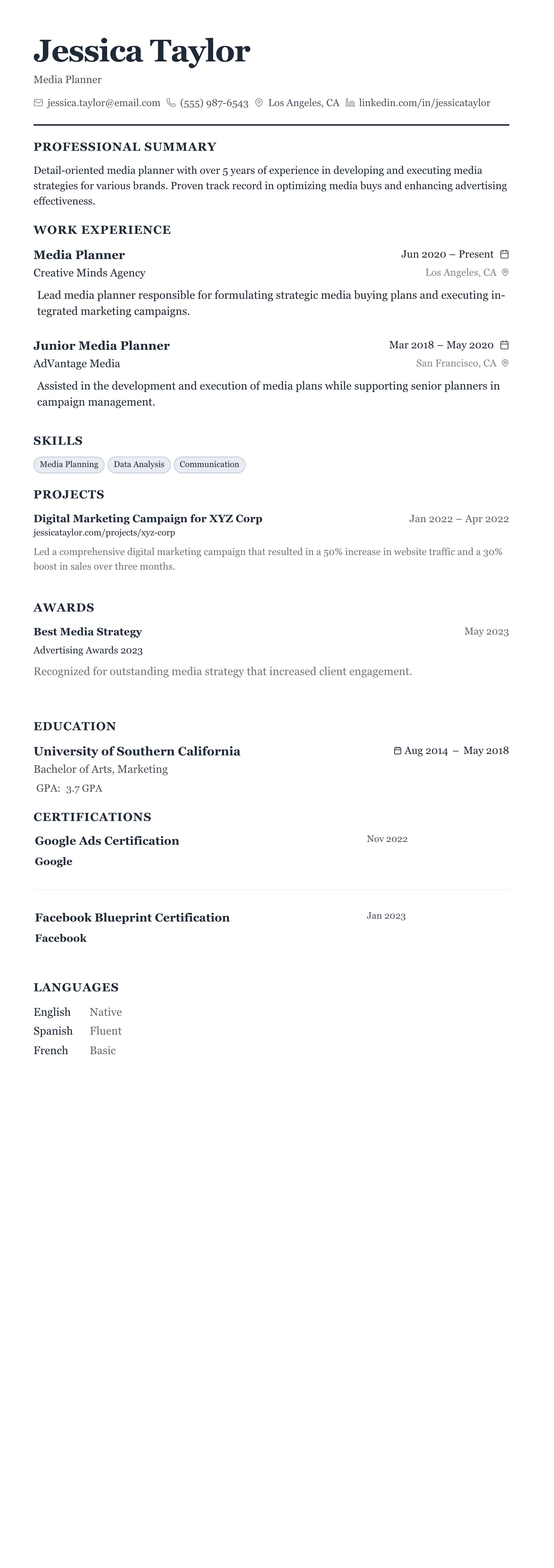 Classic Business template preview