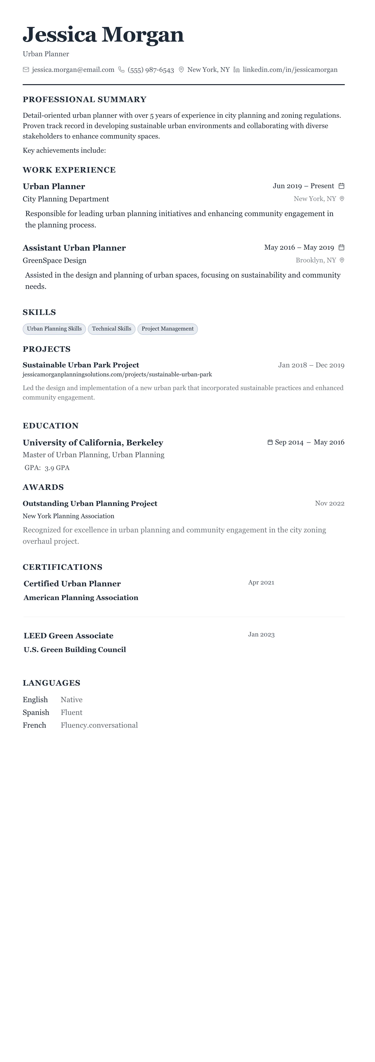 Classic Business template preview