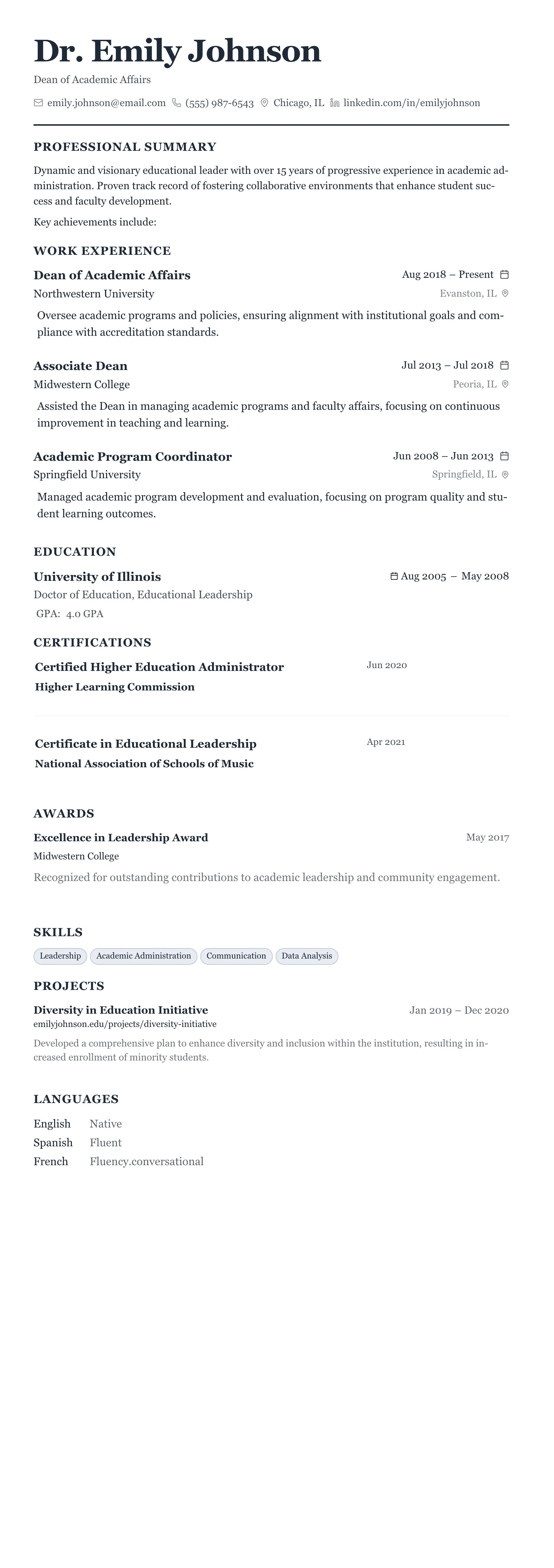 Classic Business template preview