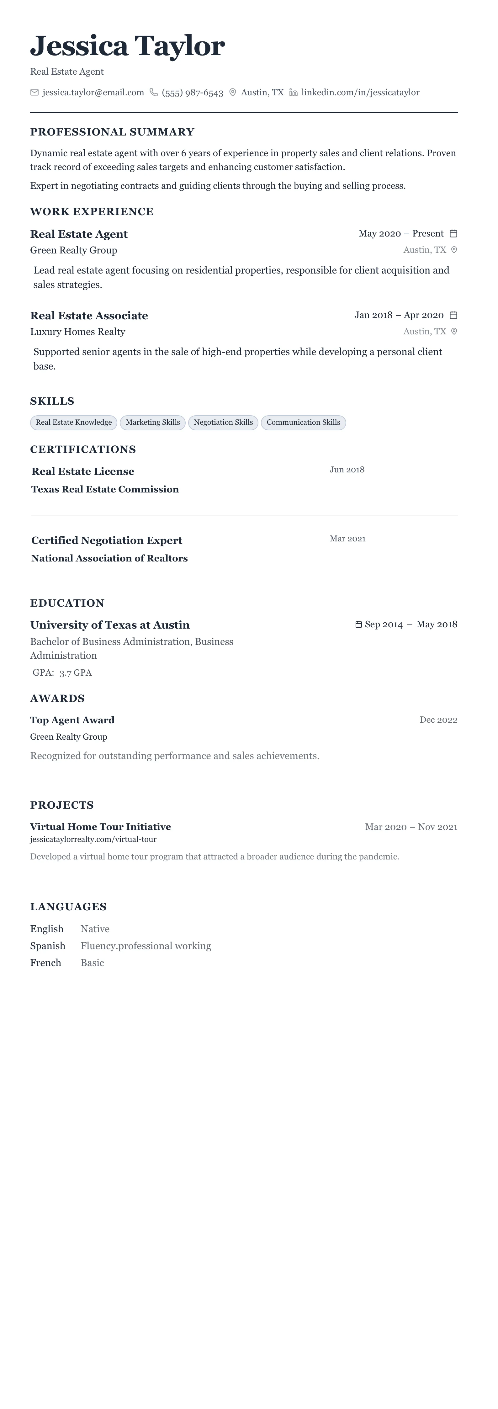 Classic Business template preview