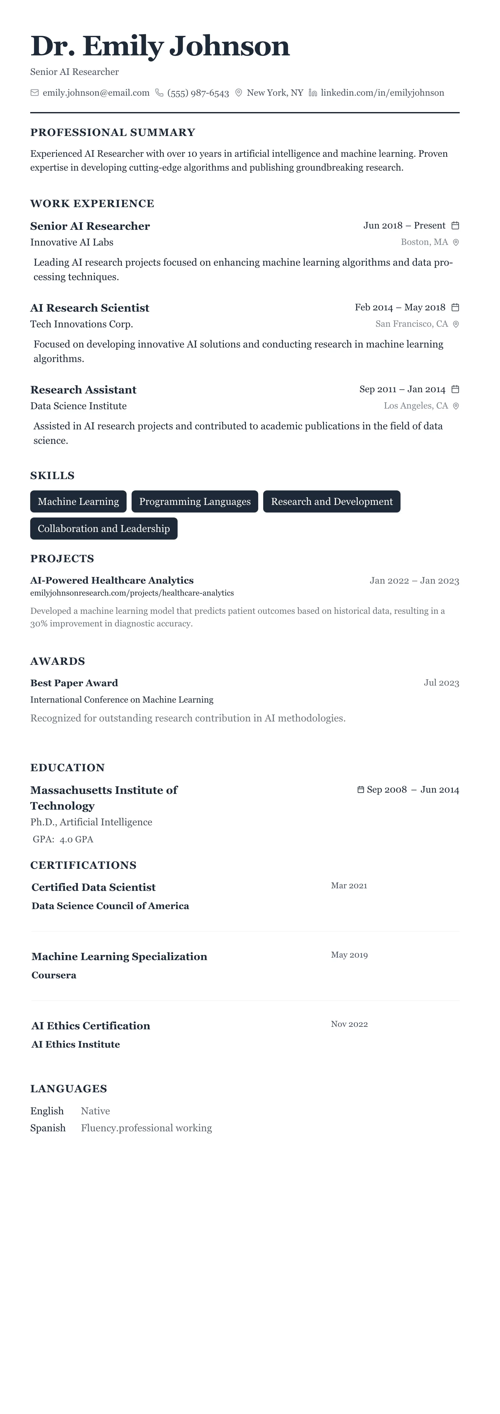 Classic Business template preview