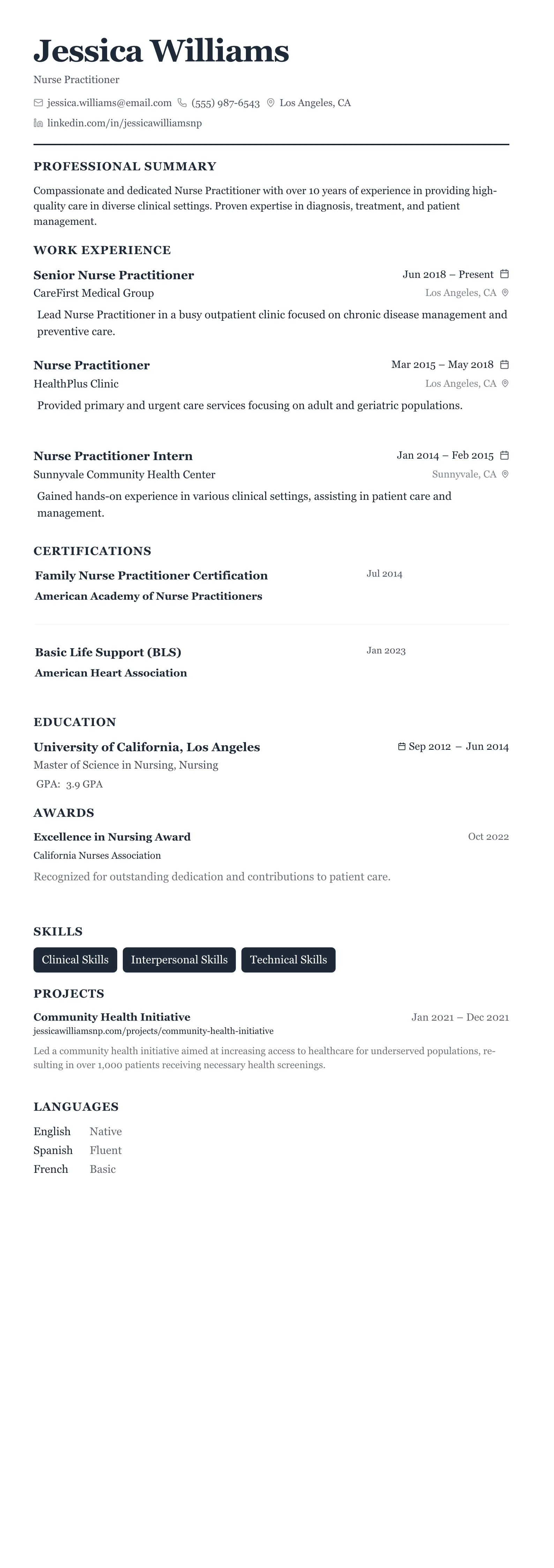 Classic Business template preview