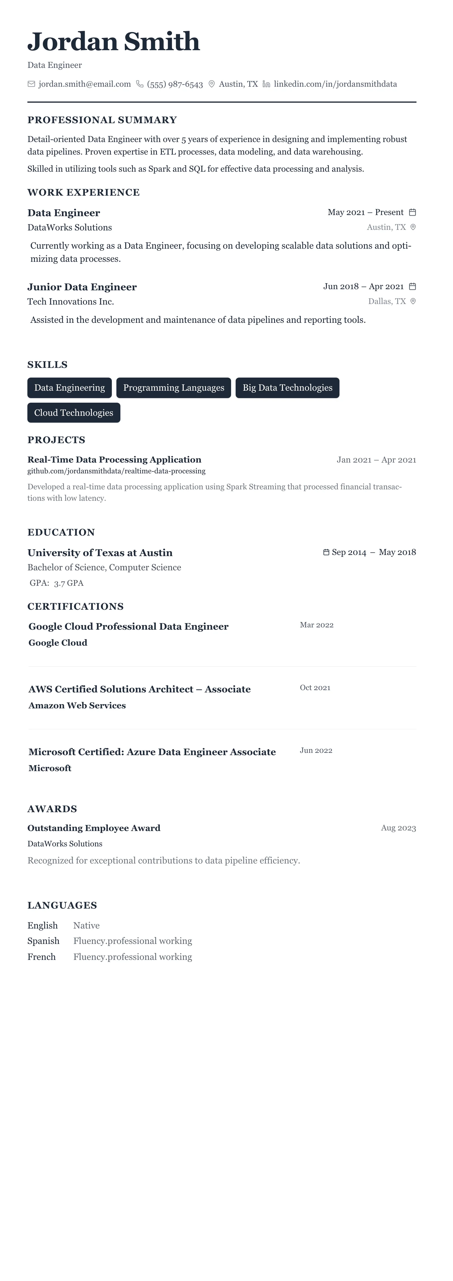 Classic Business template preview