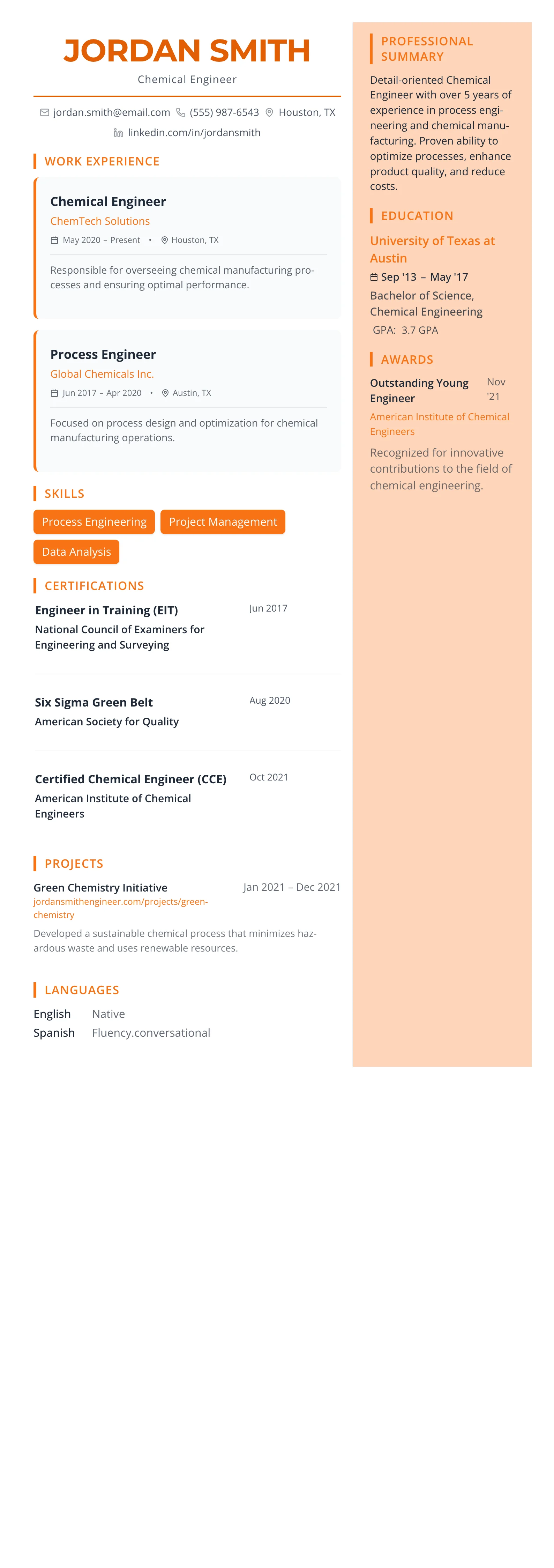 Coral Creative template preview