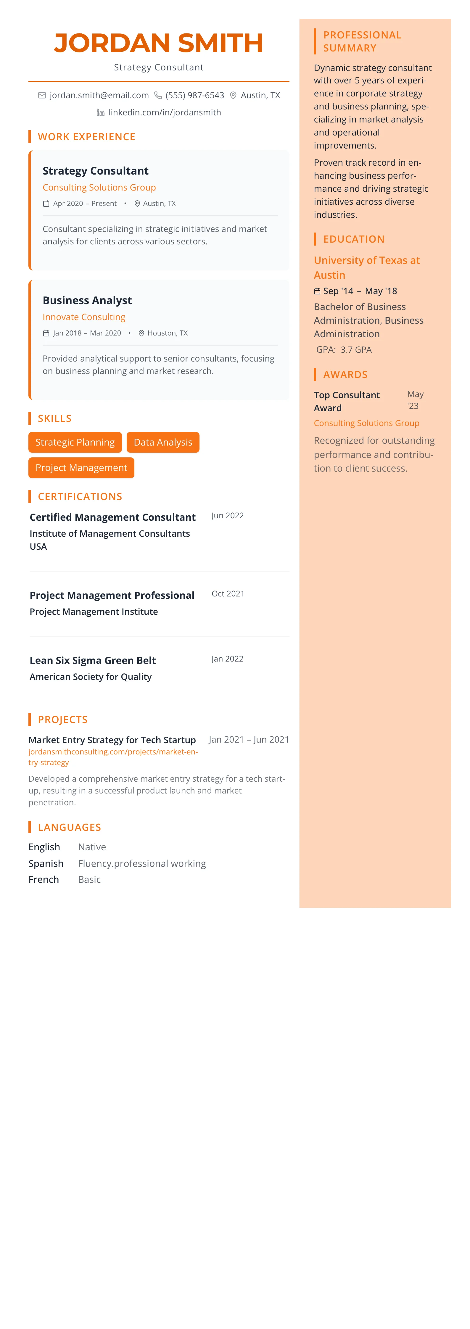 Coral Creative template preview