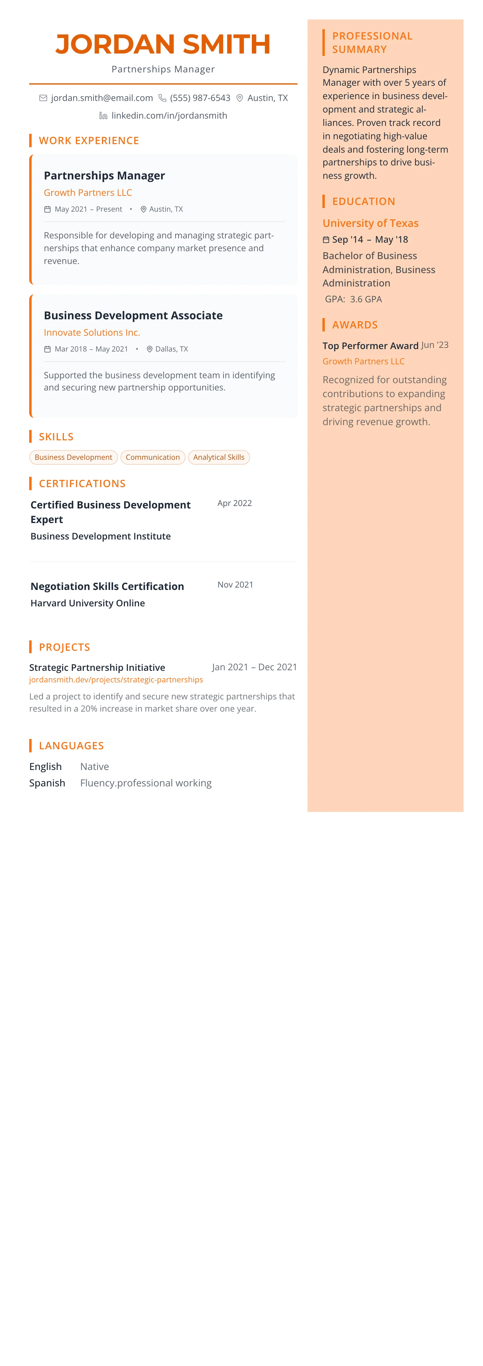 Coral Creative template preview