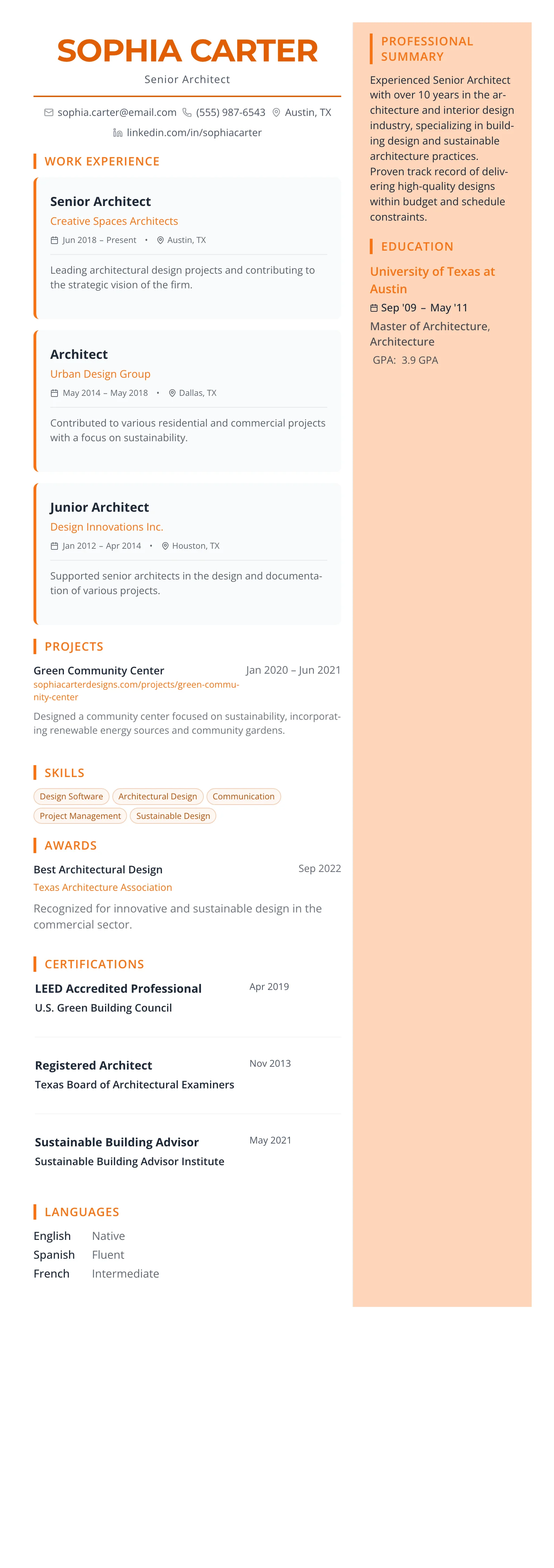 Coral Creative template preview