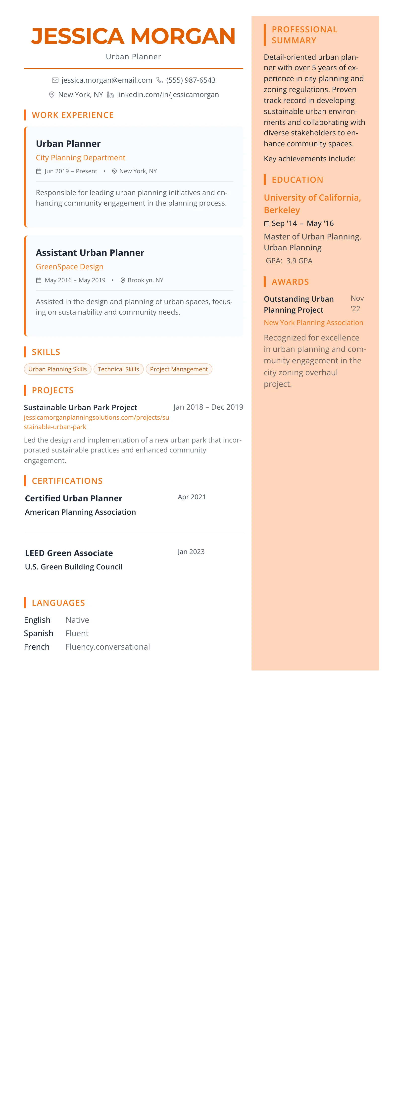 Coral Creative template preview