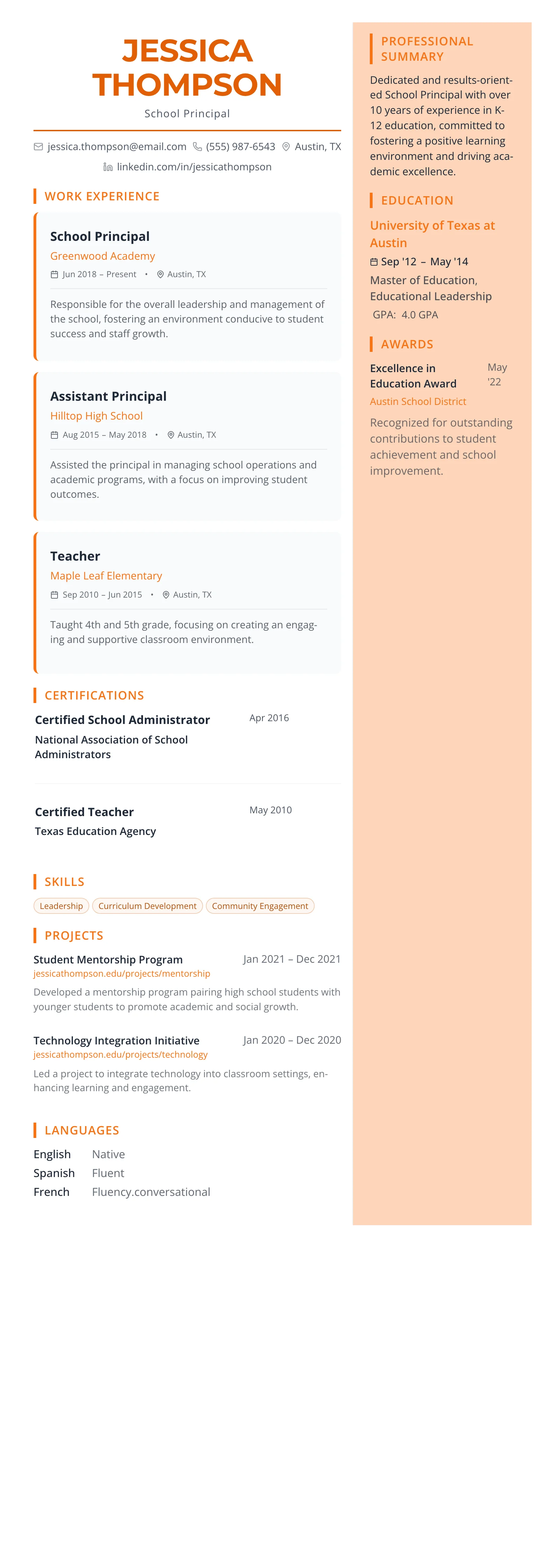 Coral Creative template preview