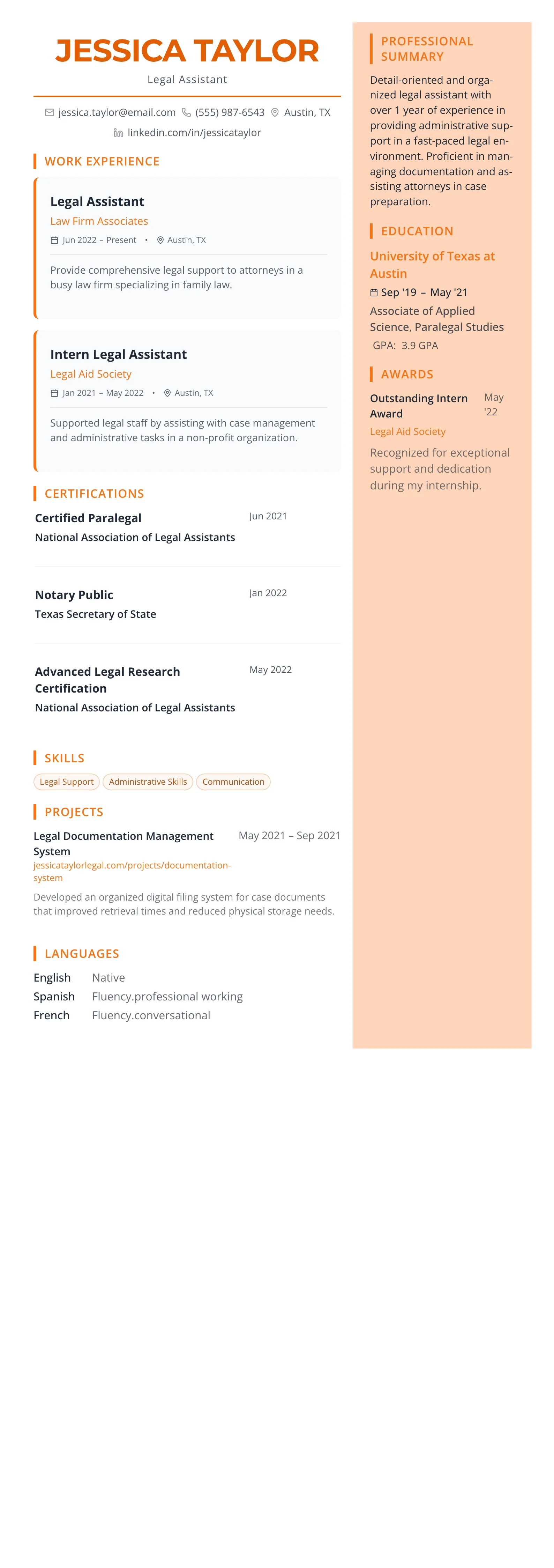 Coral Creative template preview