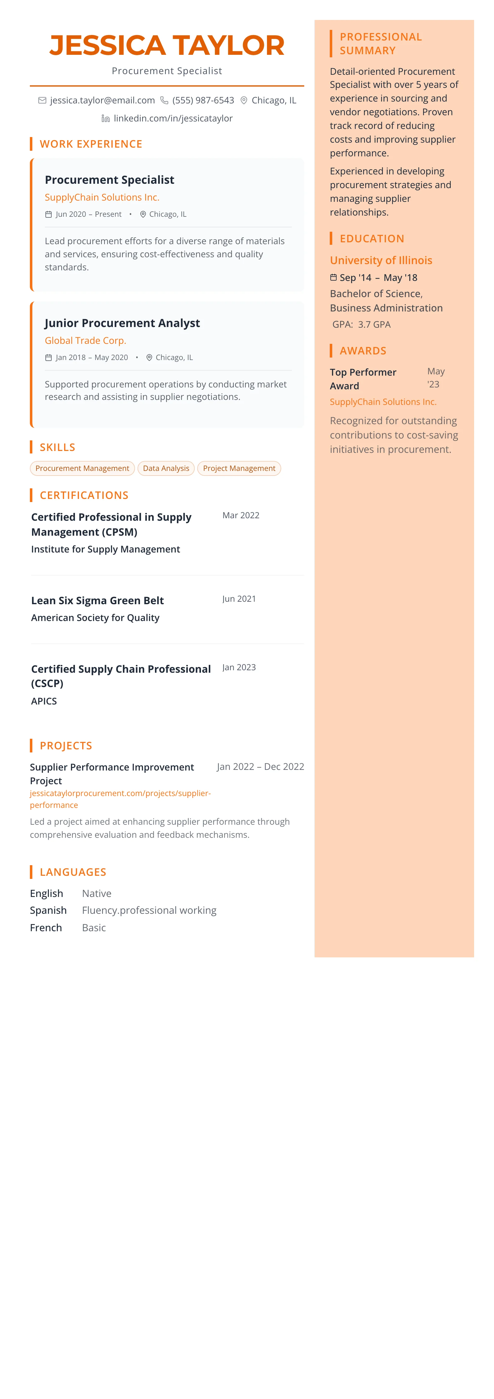 Coral Creative template preview