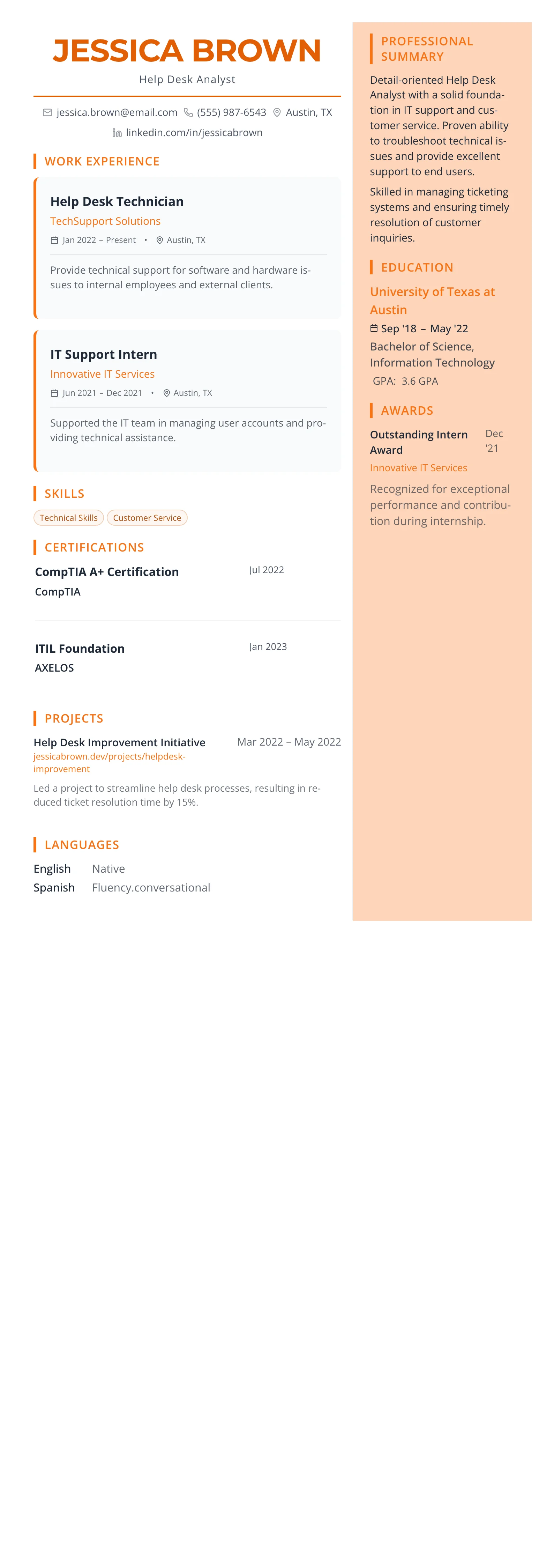 Coral Creative template preview