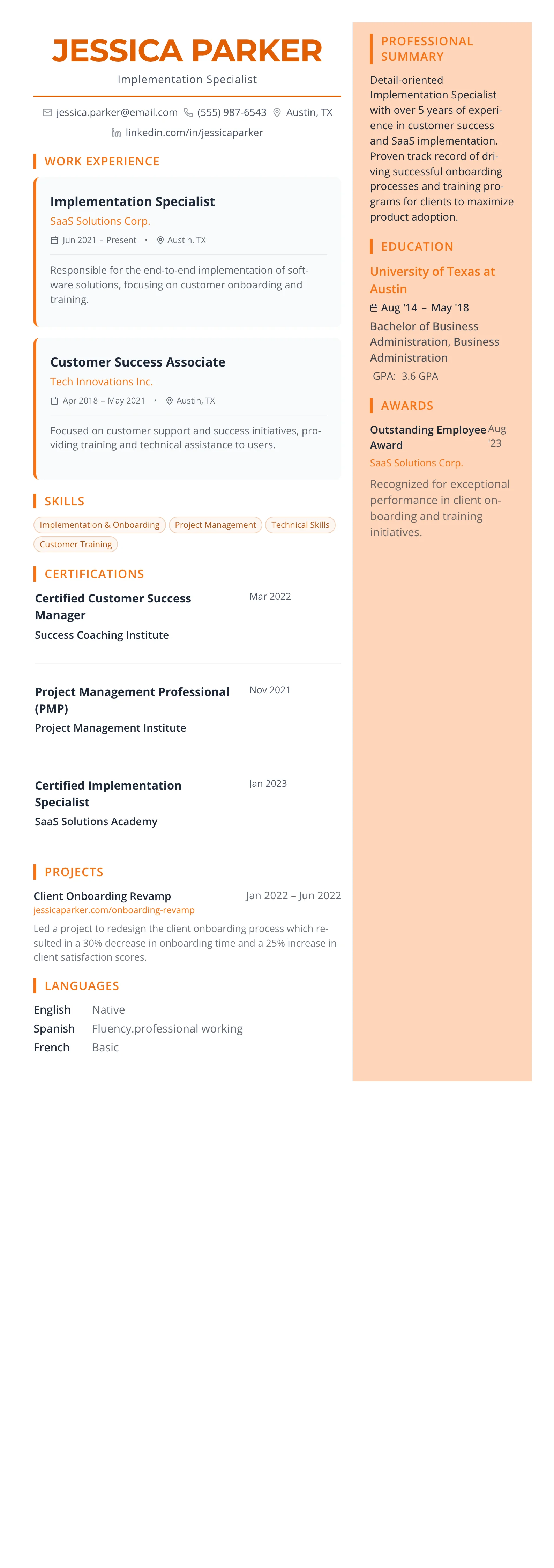 Coral Creative template preview