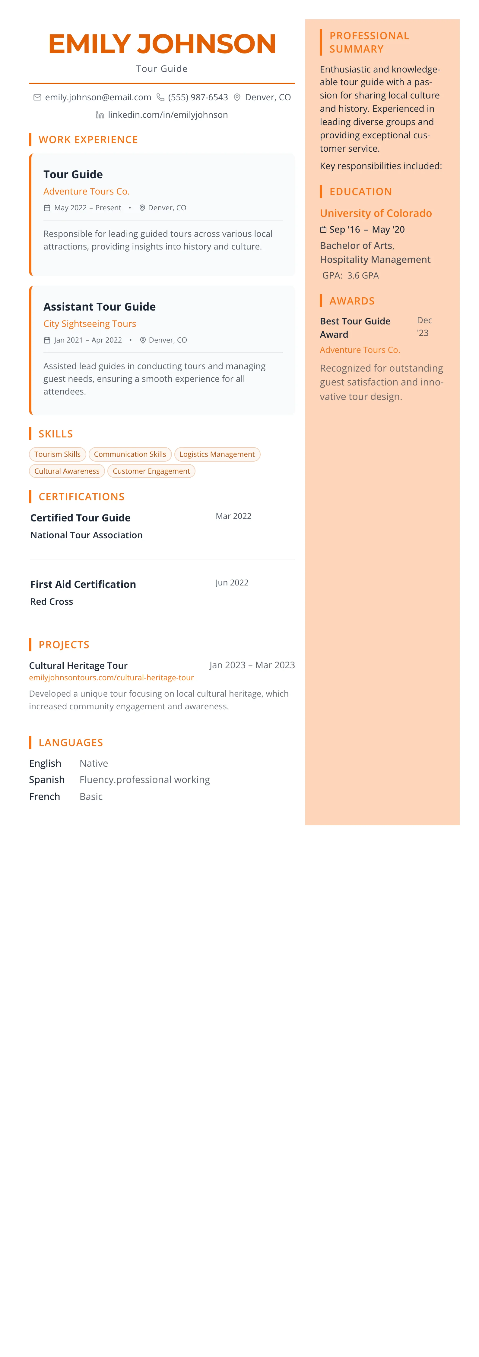 Coral Creative template preview