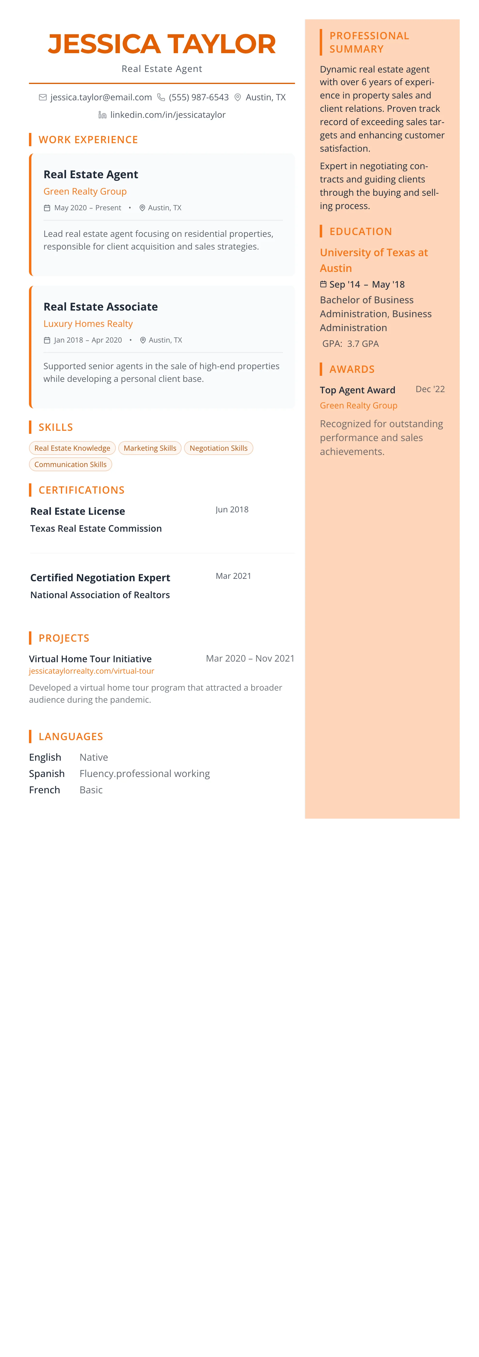 Coral Creative template preview