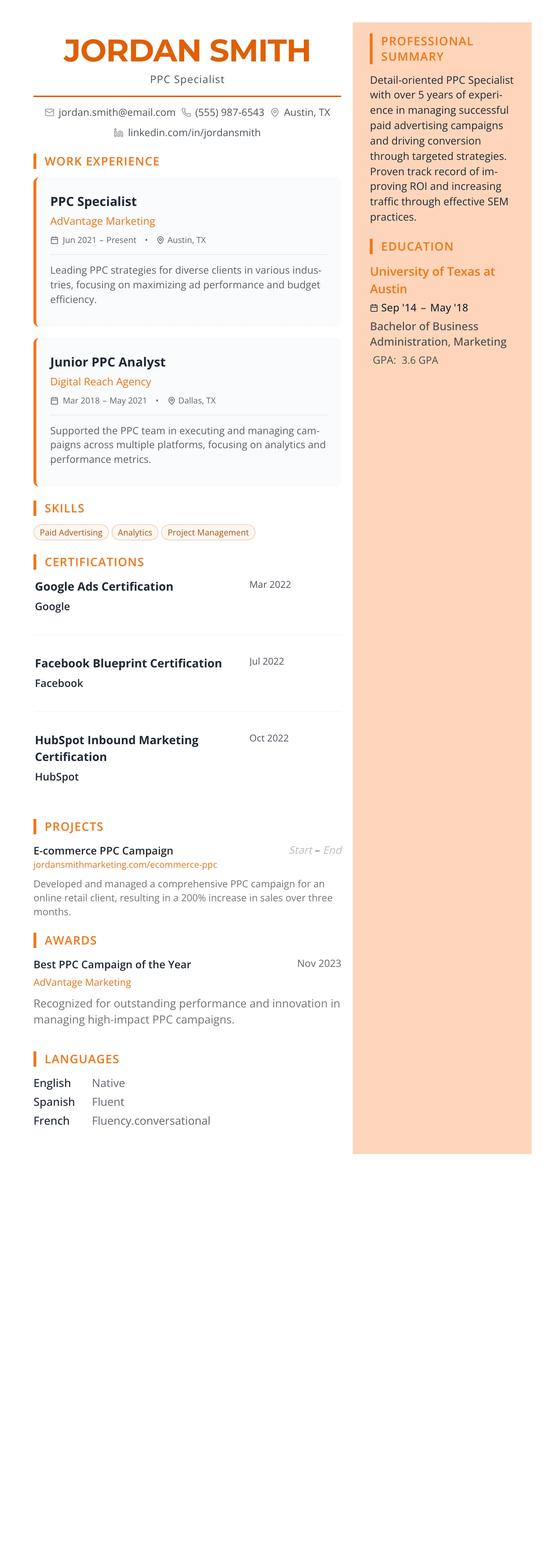 Coral Creative template preview