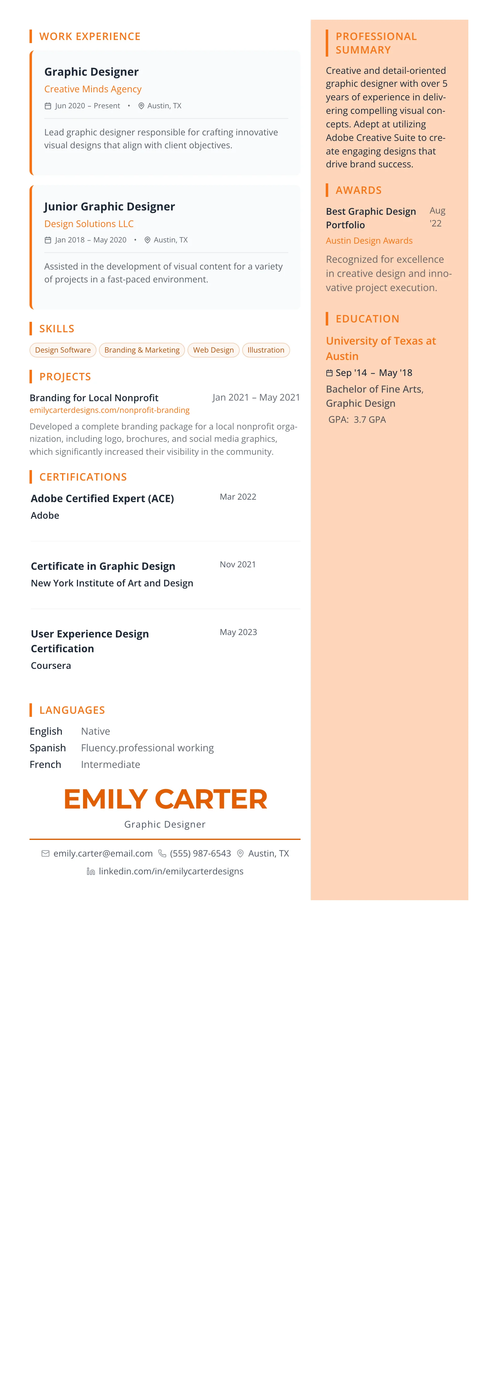 Coral Creative template preview