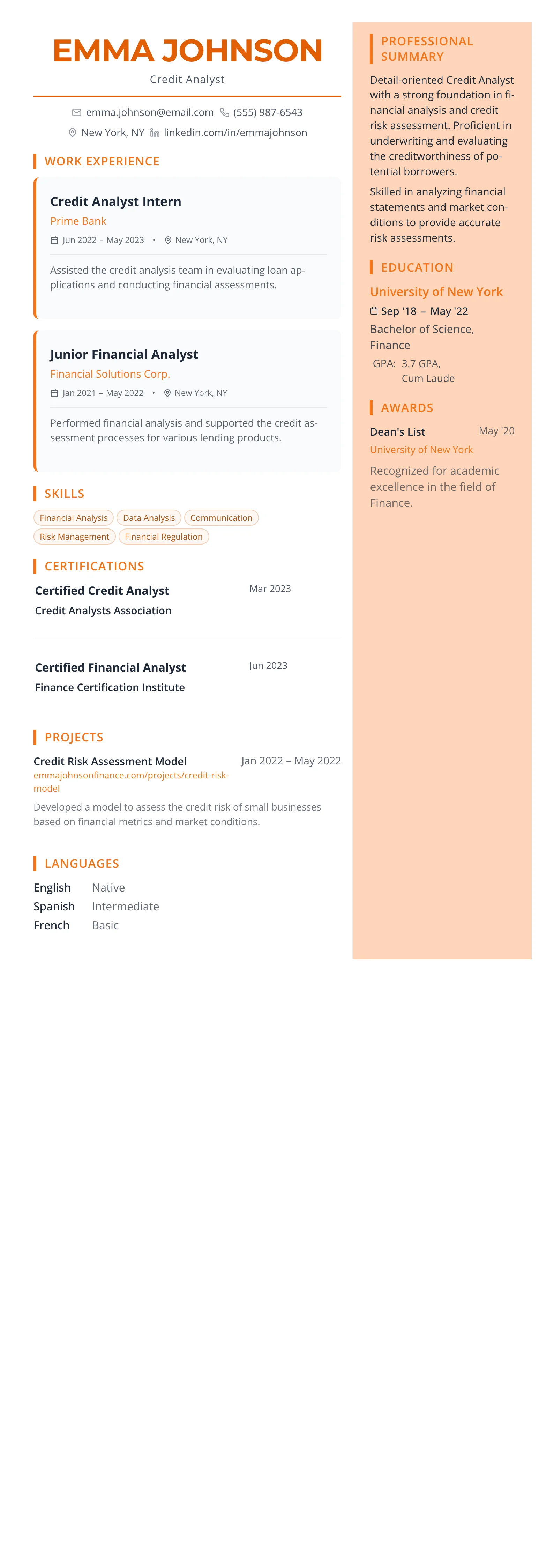 Coral Creative template preview