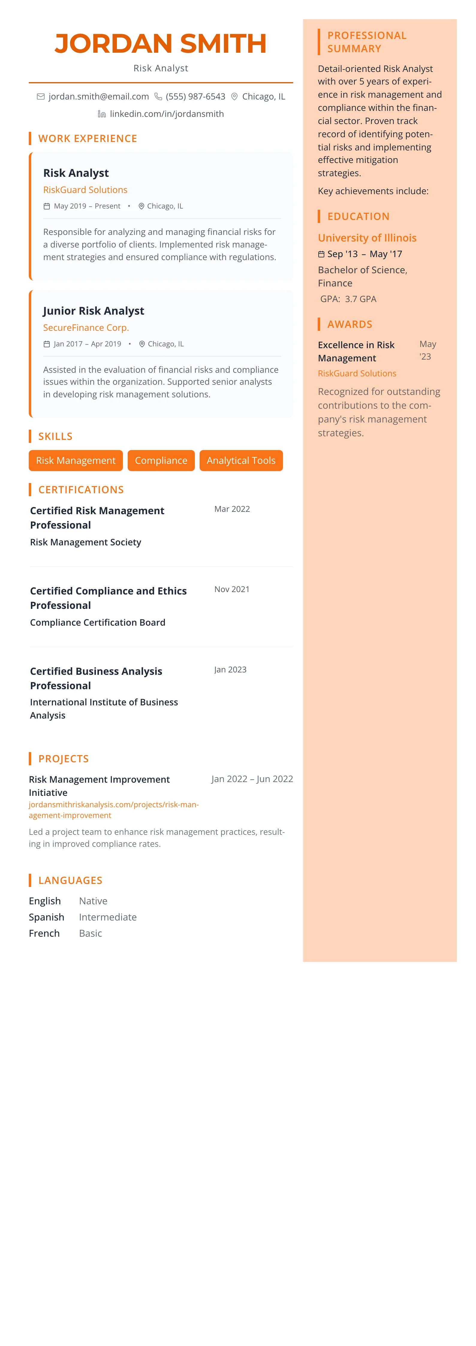 Coral Creative template preview