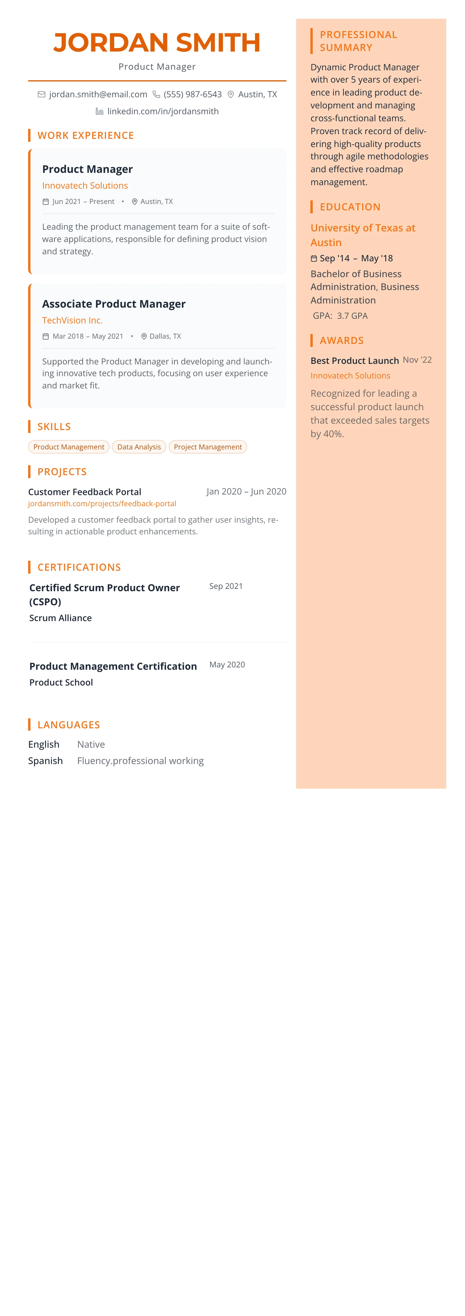 Coral Creative template preview