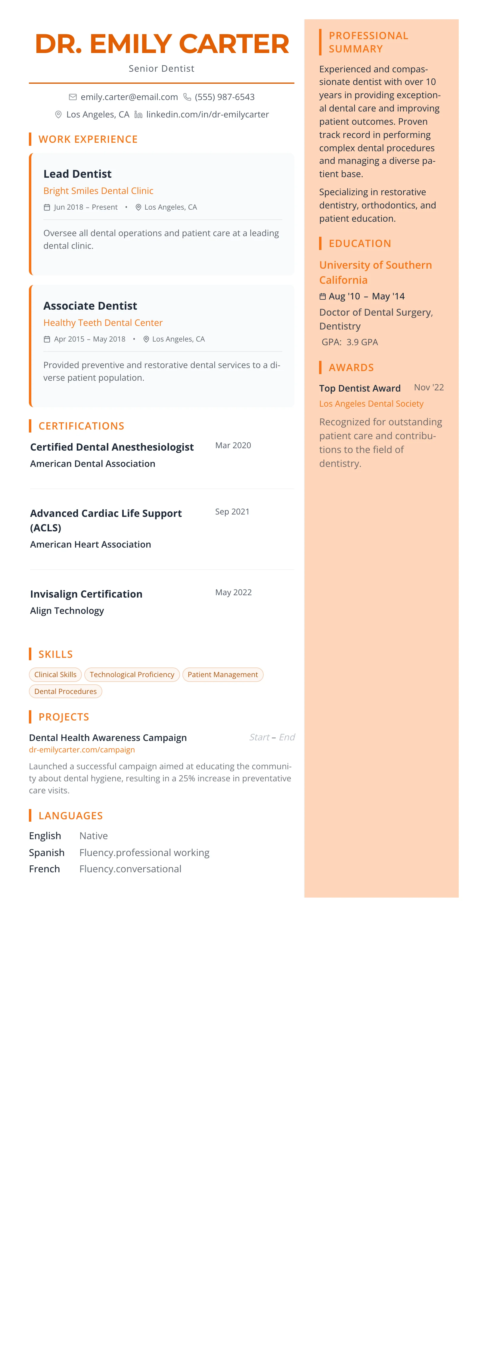 Coral Creative template preview