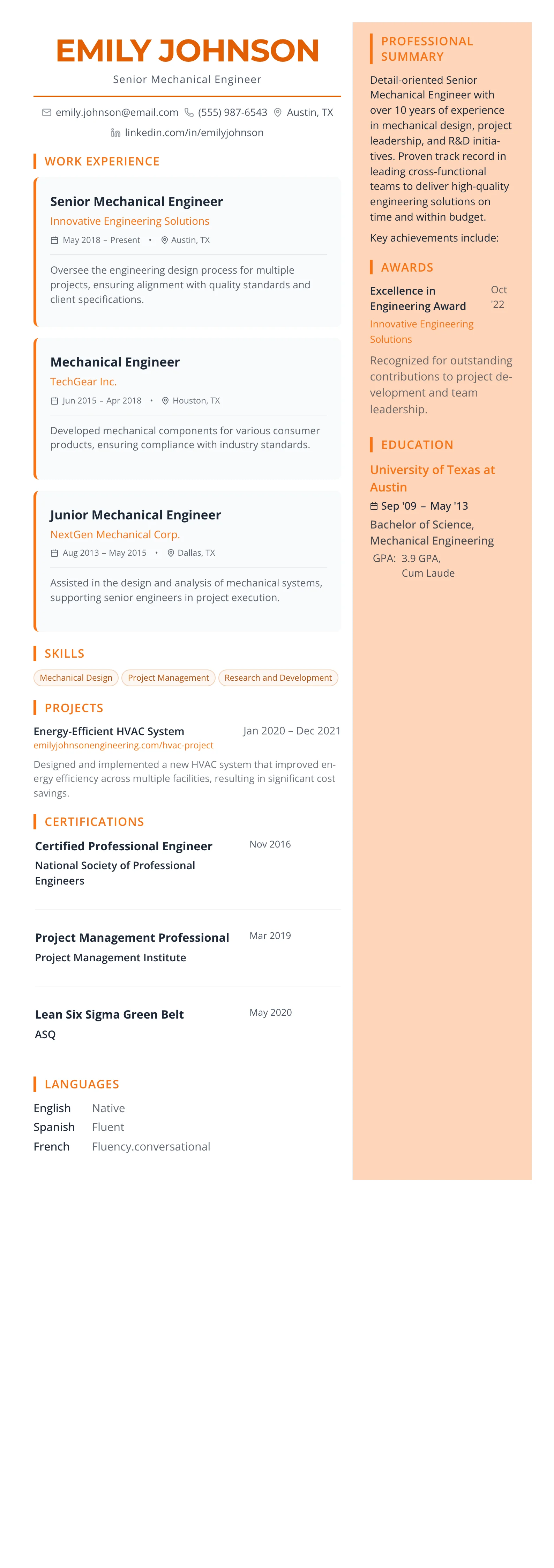 Coral Creative template preview