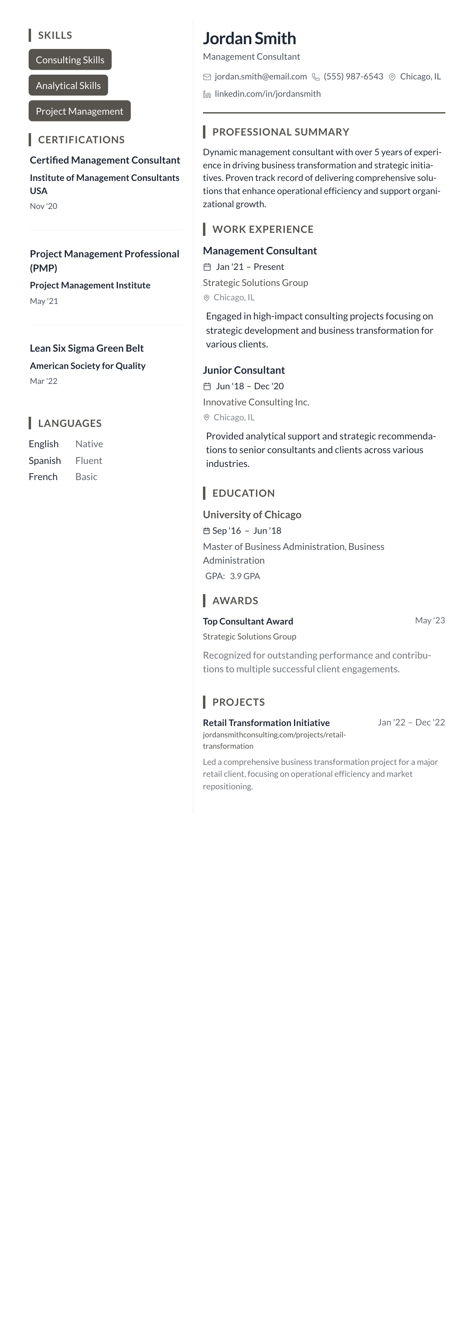 Earth Tone Minimal template preview