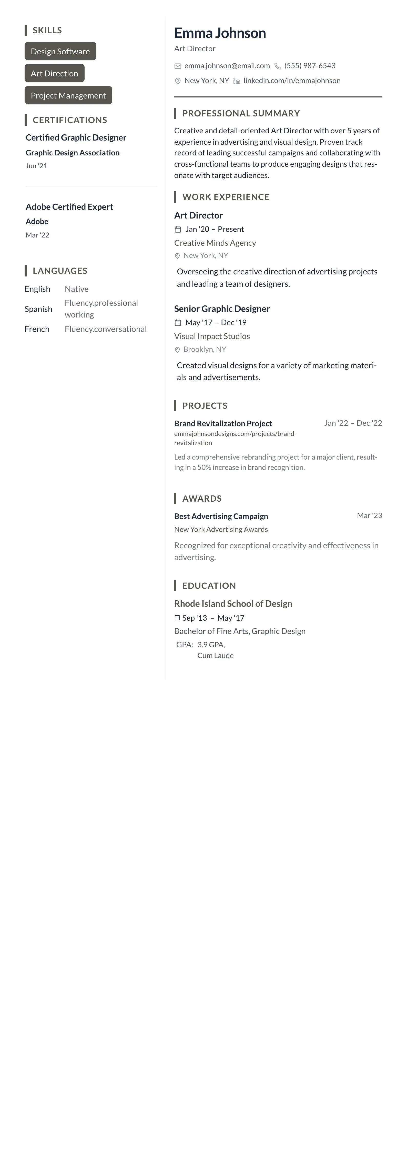 Earth Tone Minimal template preview