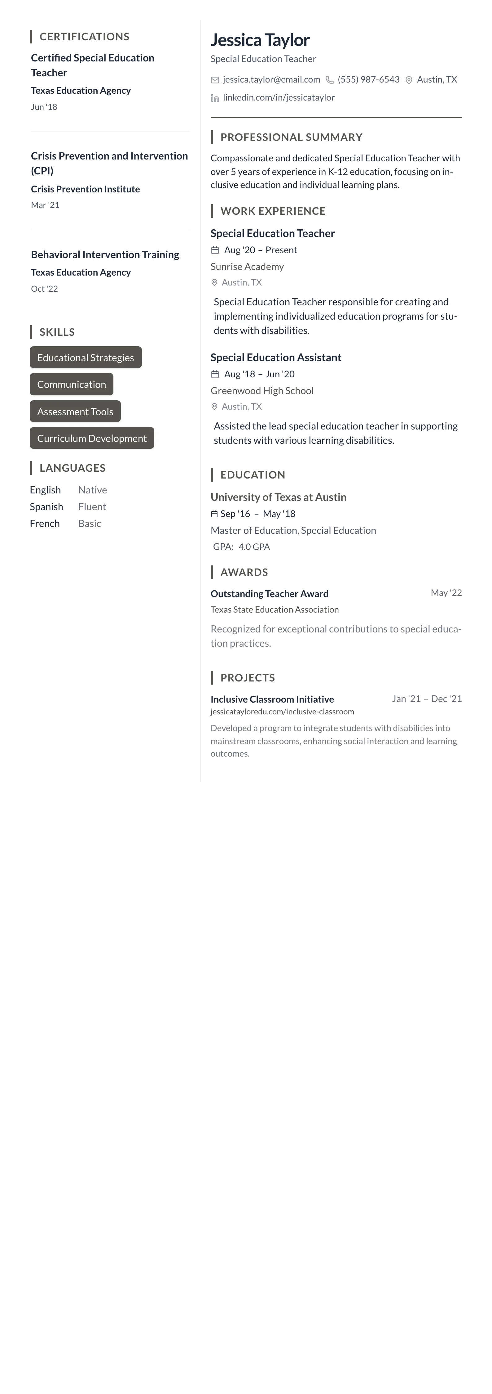 Earth Tone Minimal template preview