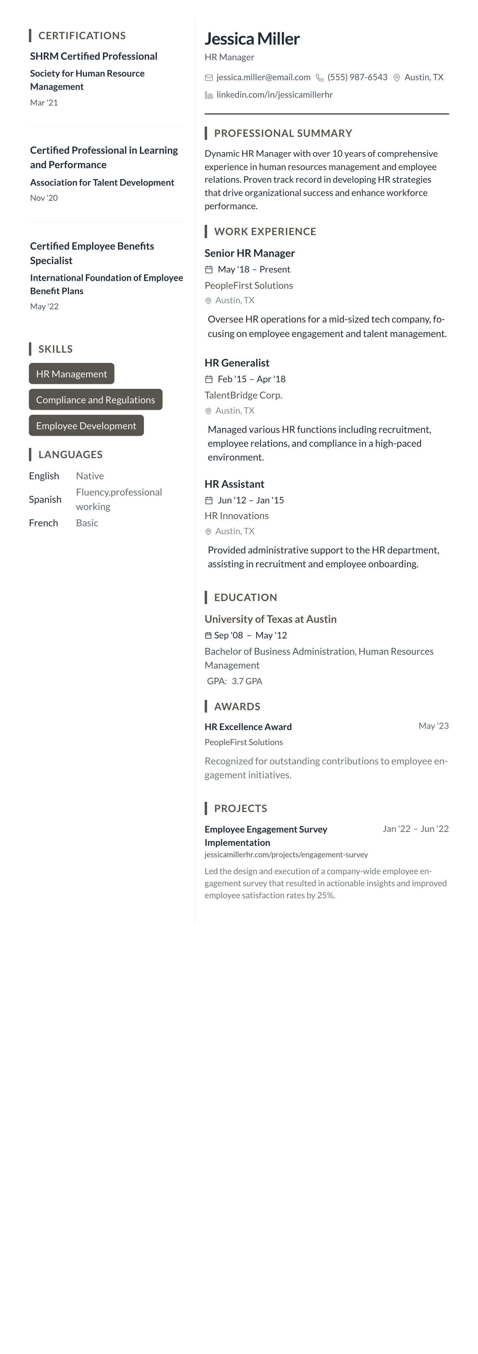 Earth Tone Minimal template preview