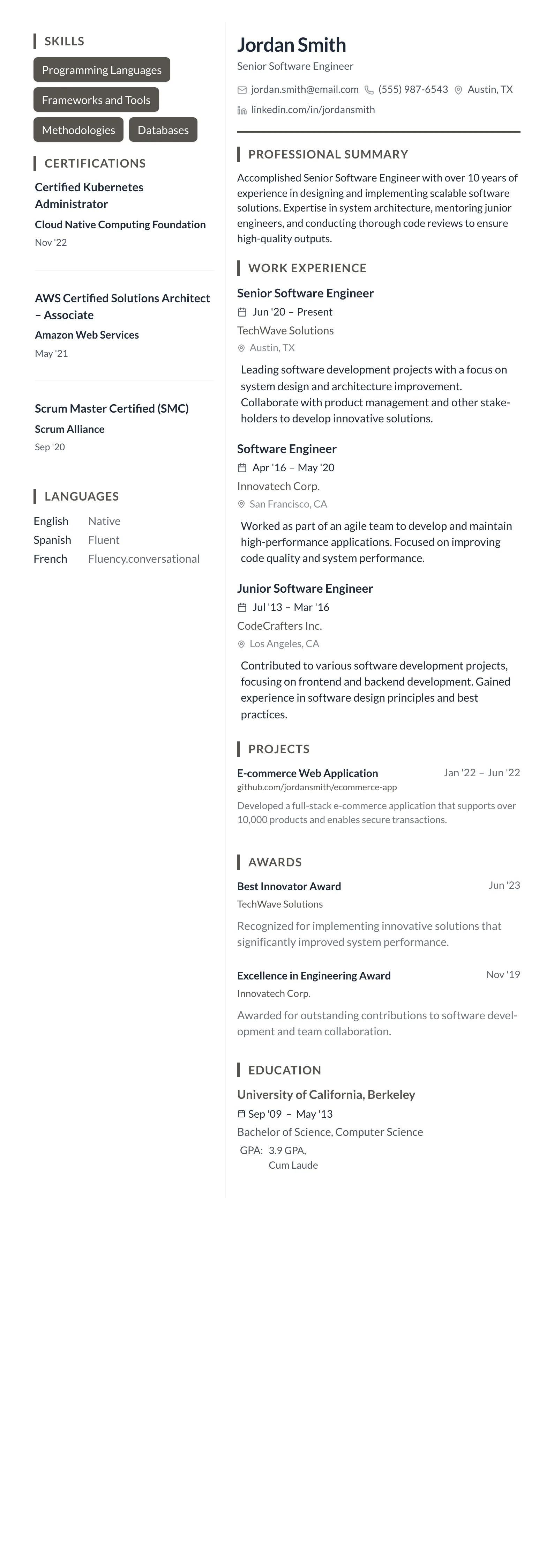 Earth Tone Minimal template preview