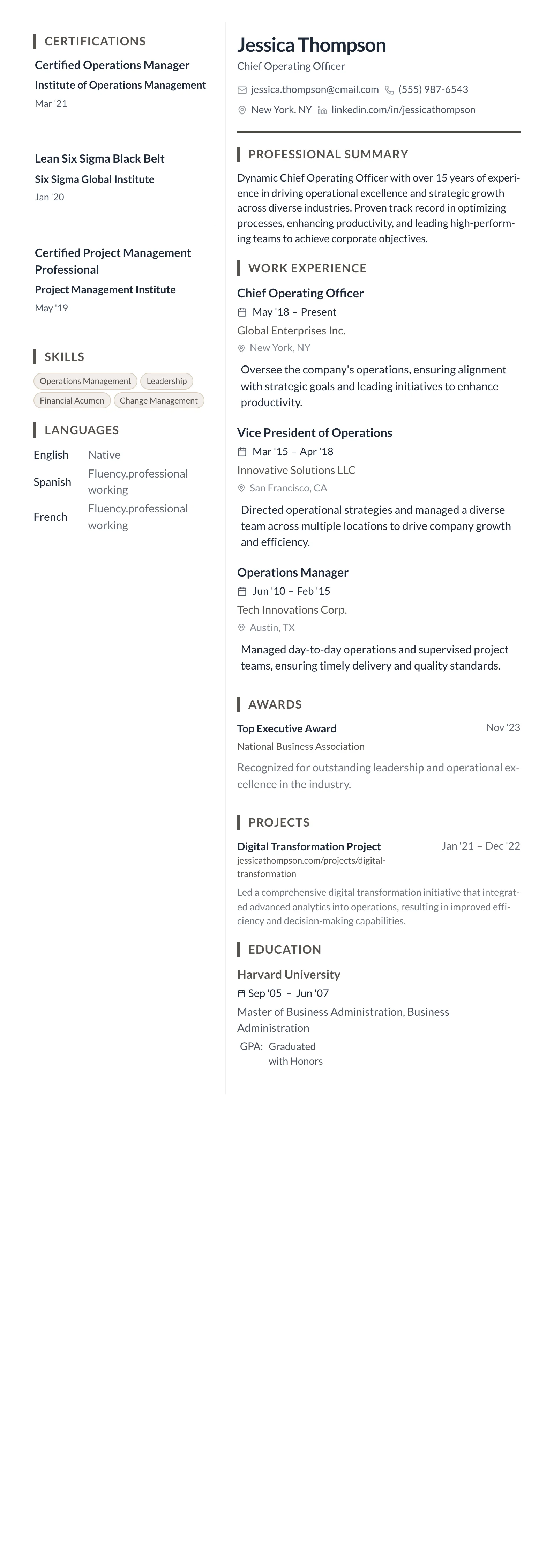 Earth Tone Minimal template preview