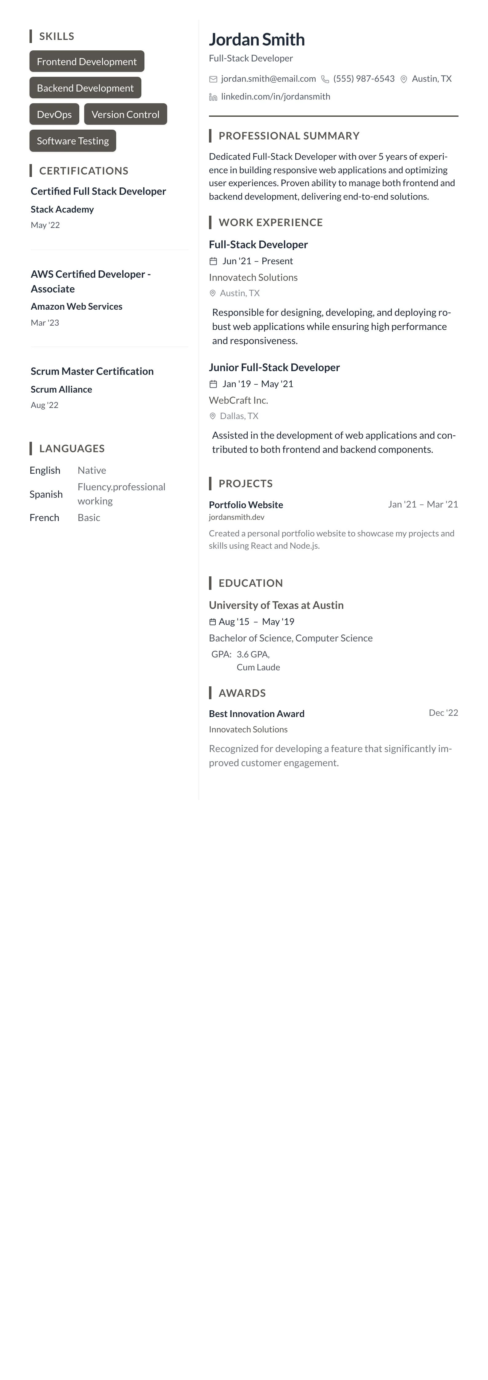 Earth Tone Minimal template preview