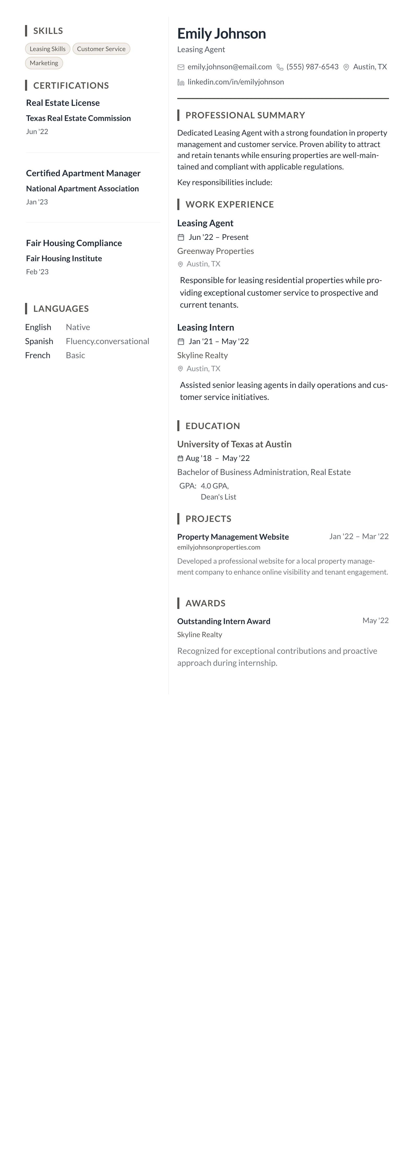 Earth Tone Minimal template preview