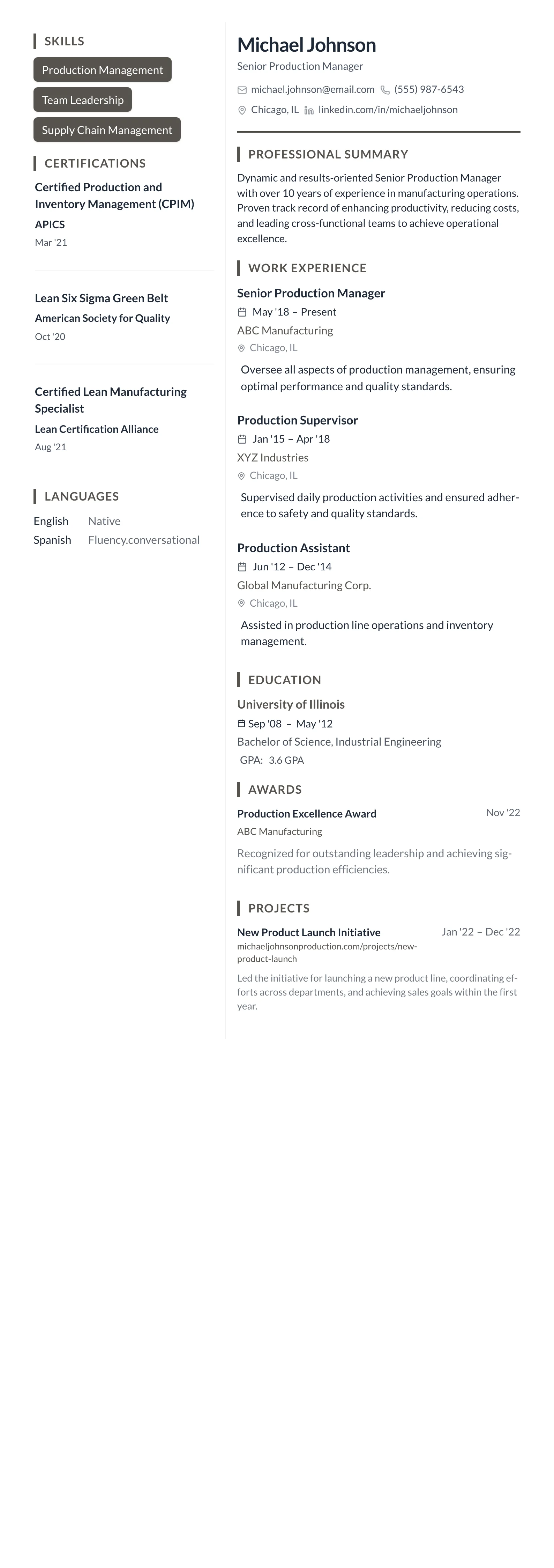 Earth Tone Minimal template preview