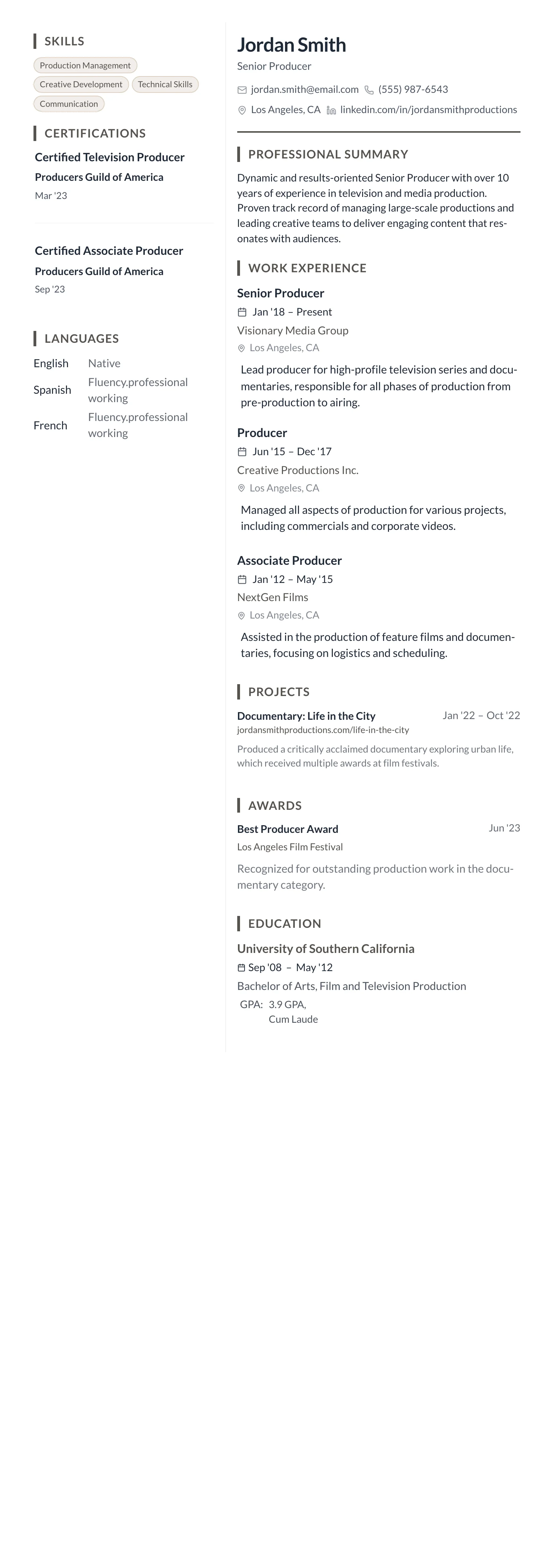 Earth Tone Minimal template preview