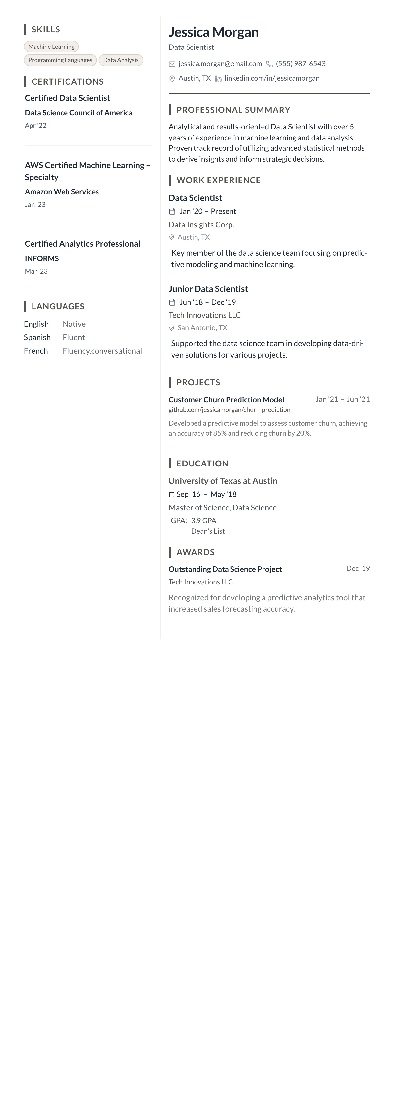 Earth Tone Minimal template preview