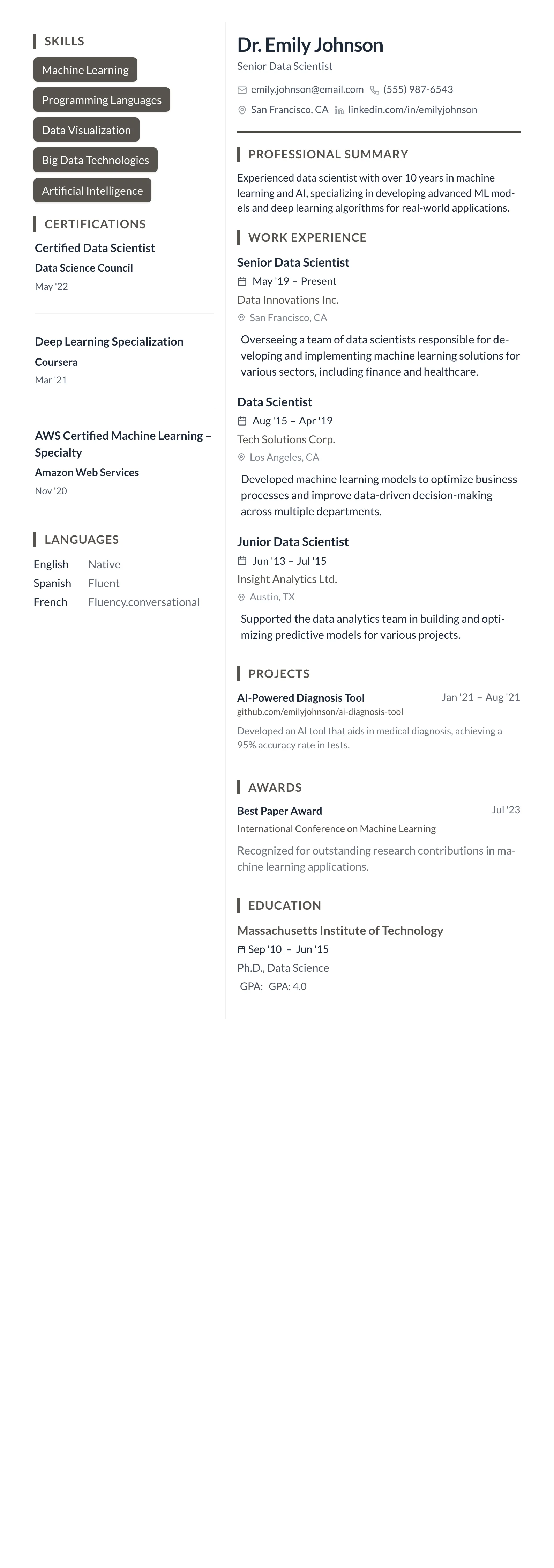 Earth Tone Minimal template preview