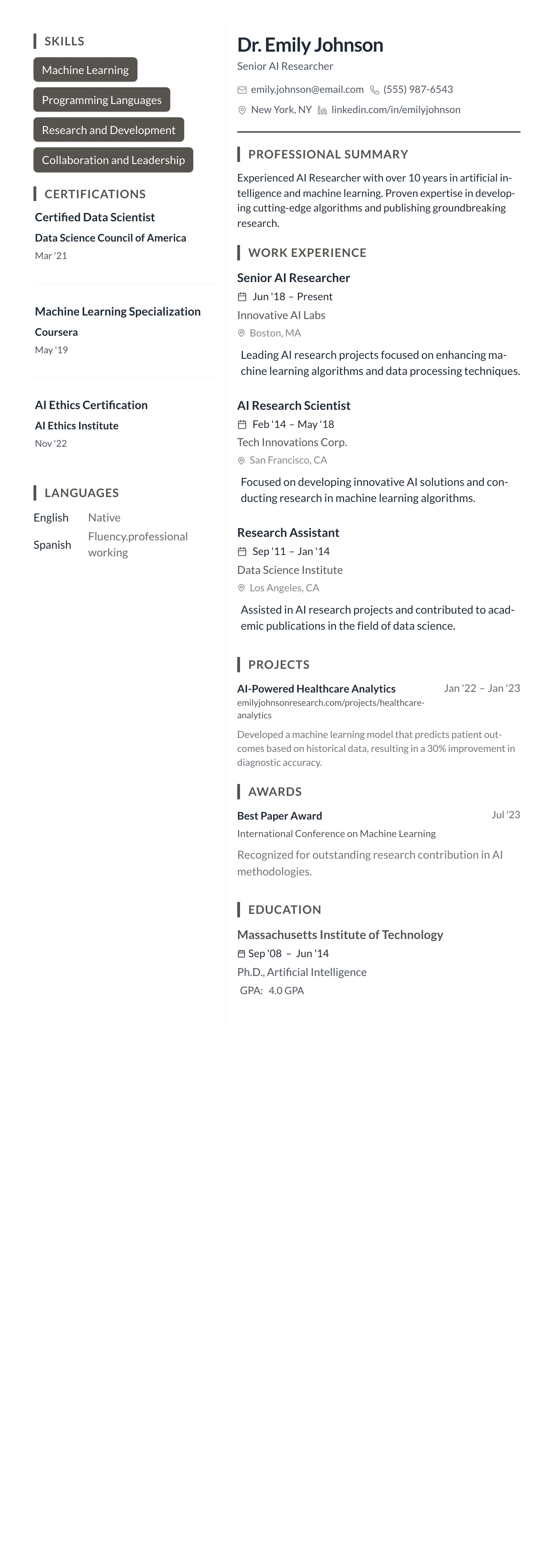 Earth Tone Minimal template preview