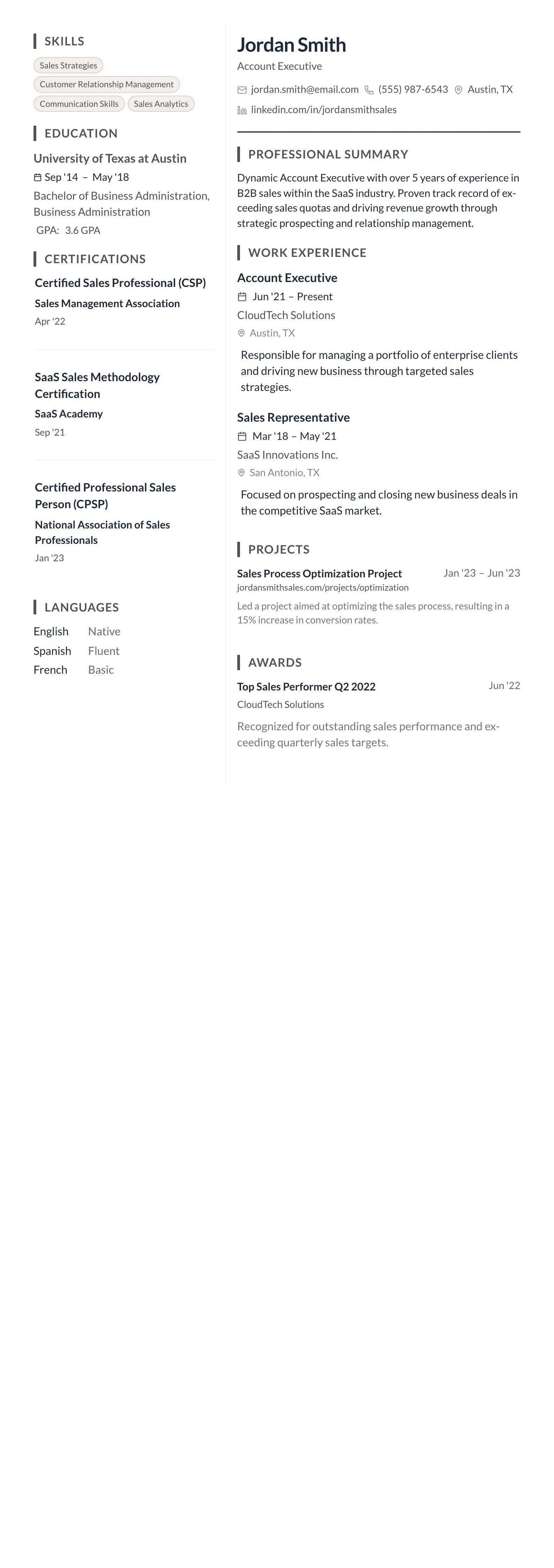 Earth Tone Minimal template preview