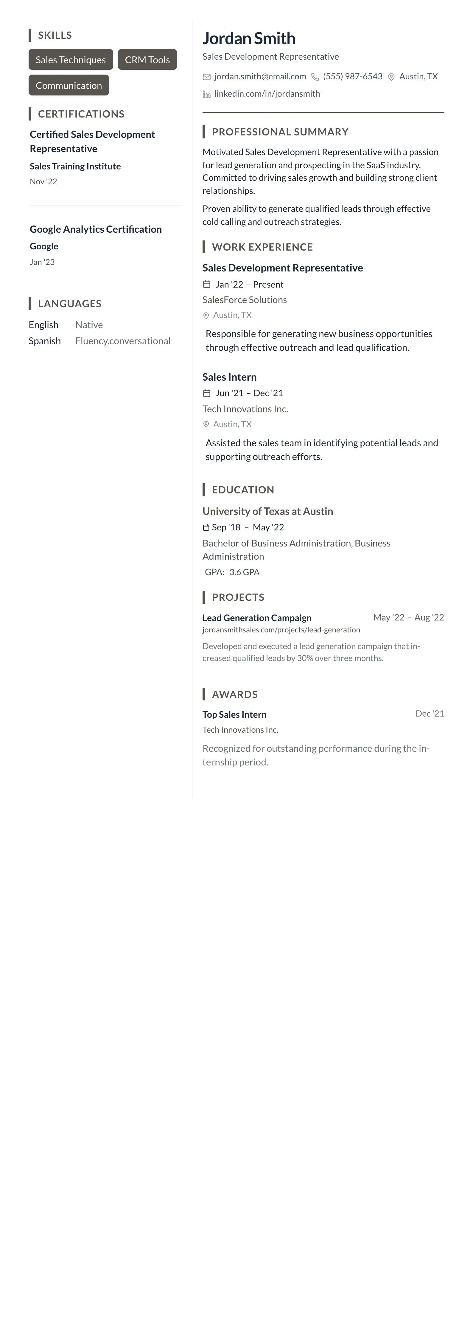 Earth Tone Minimal template preview