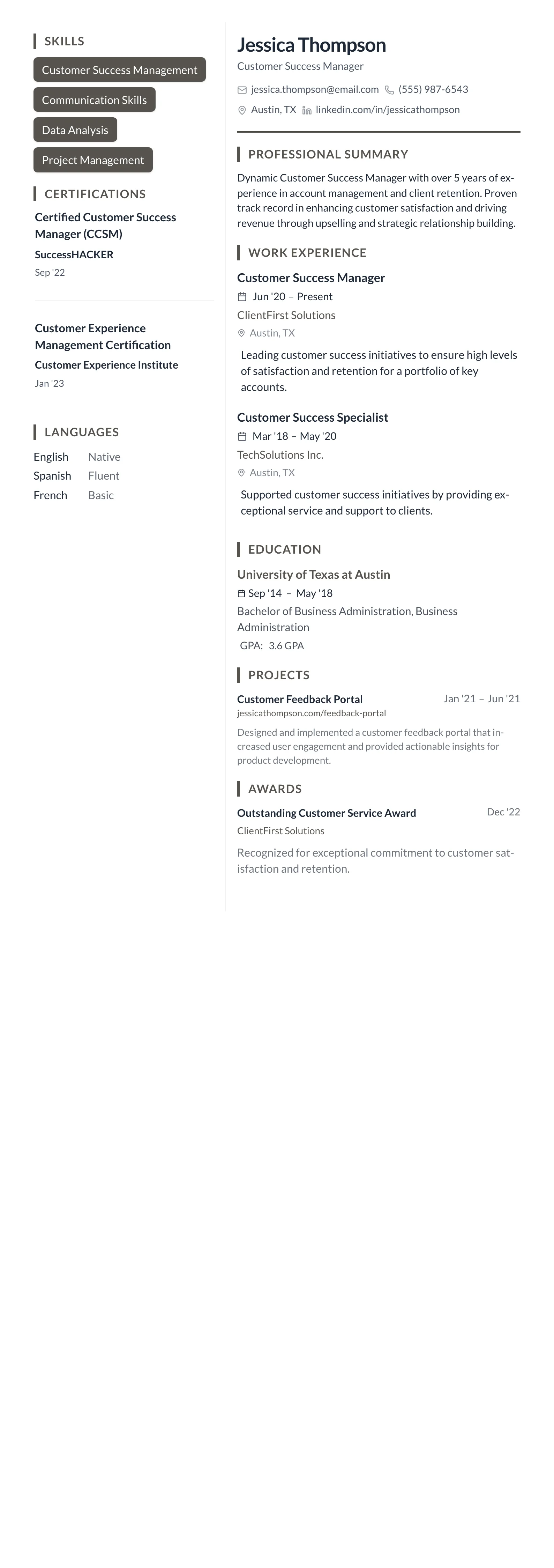 Earth Tone Minimal template preview