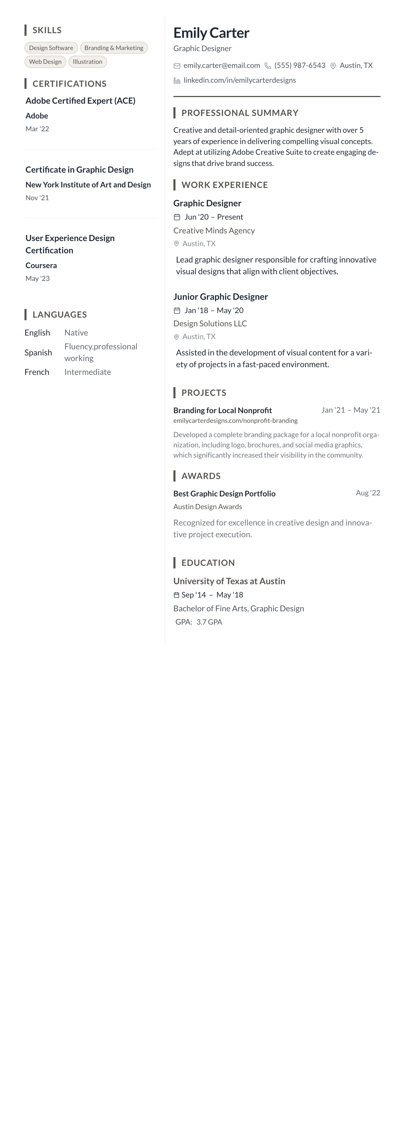 Earth Tone Minimal template preview