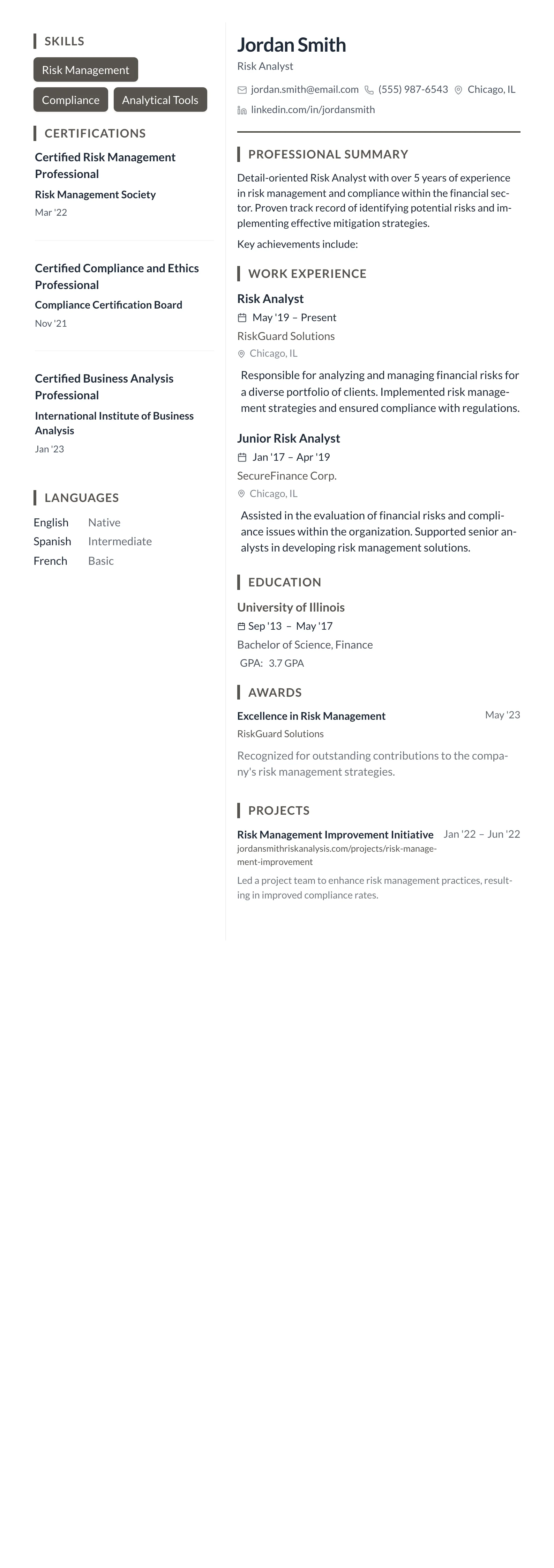 Earth Tone Minimal template preview