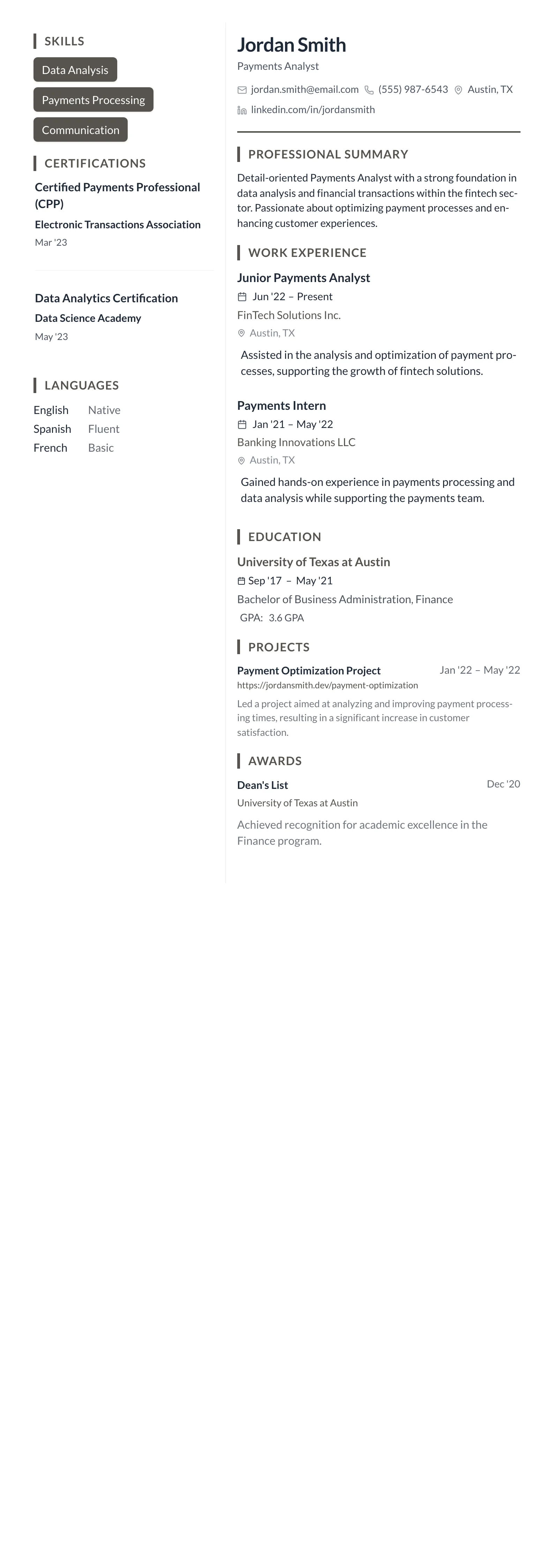 Earth Tone Minimal template preview