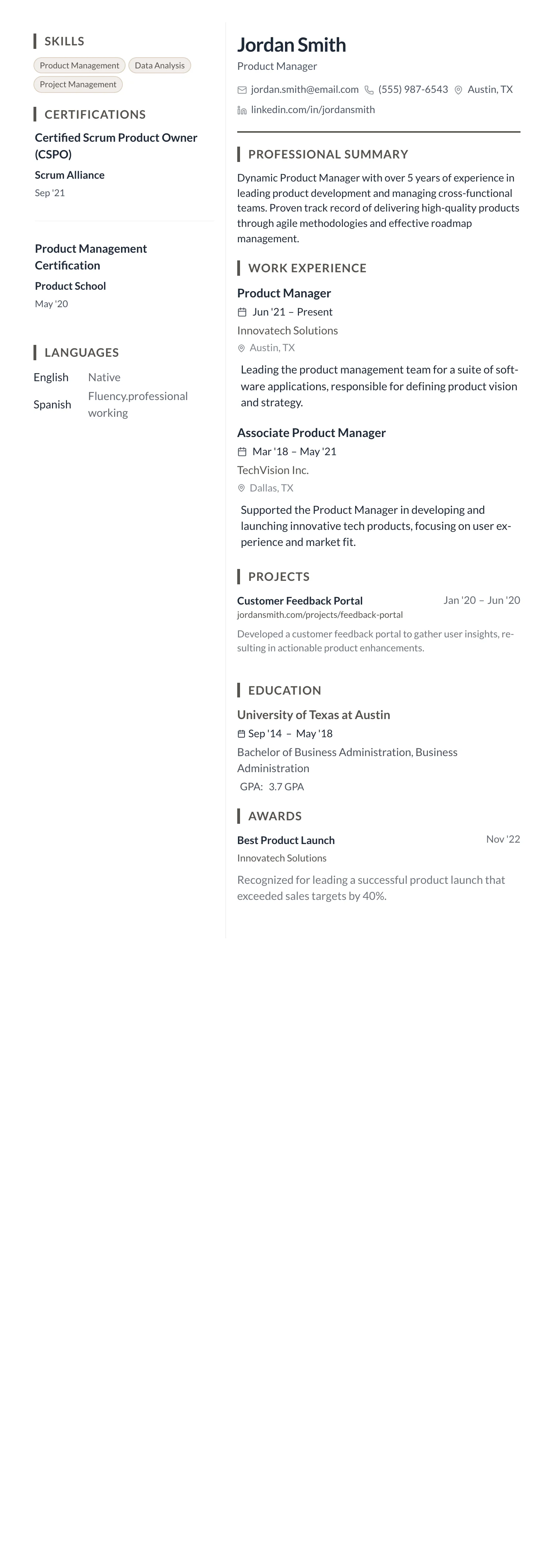 Earth Tone Minimal template preview