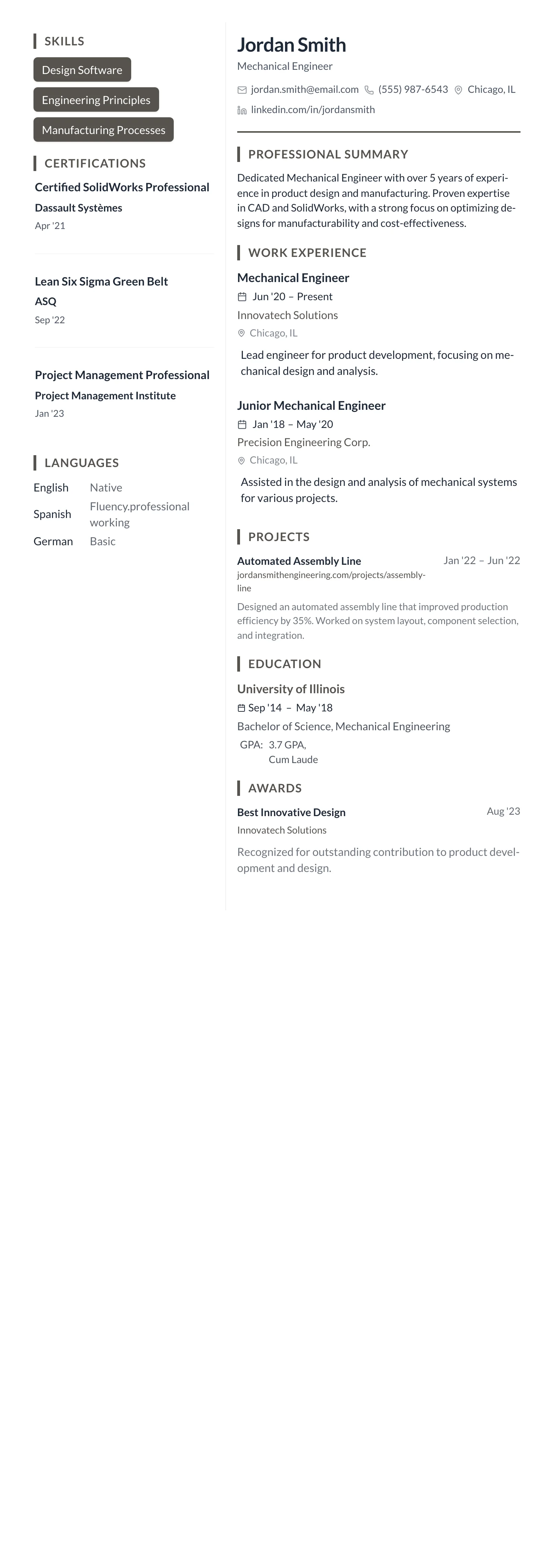 Earth Tone Minimal template preview