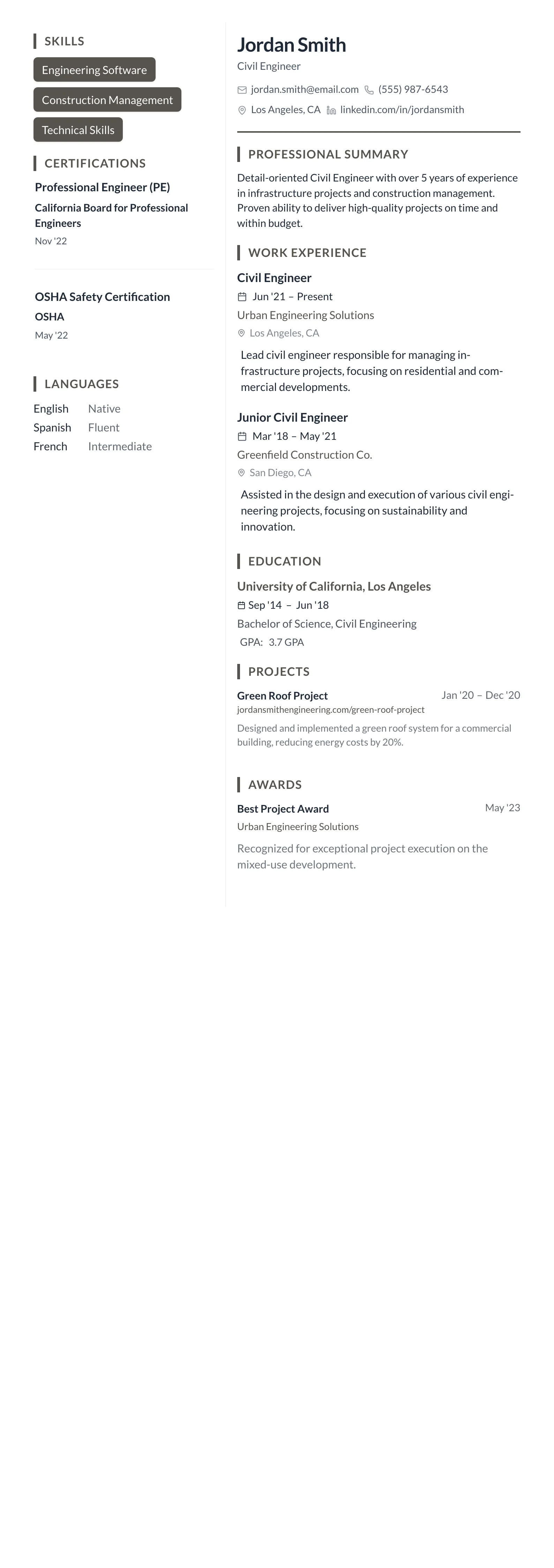 Earth Tone Minimal template preview