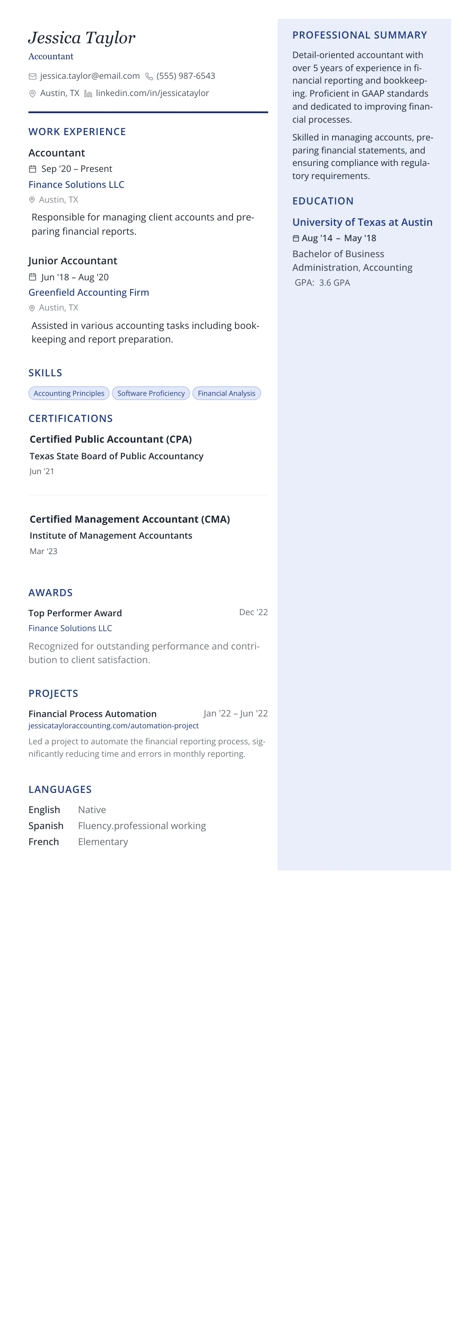 Executive Pro template preview