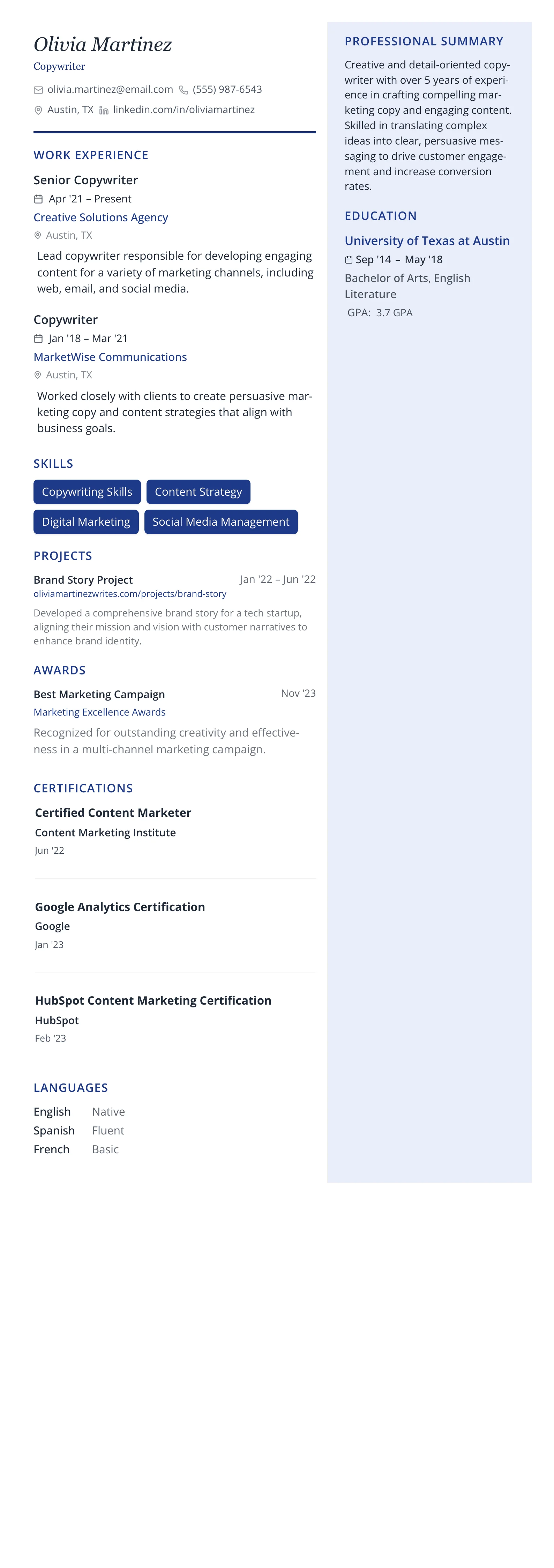 Executive Pro template preview